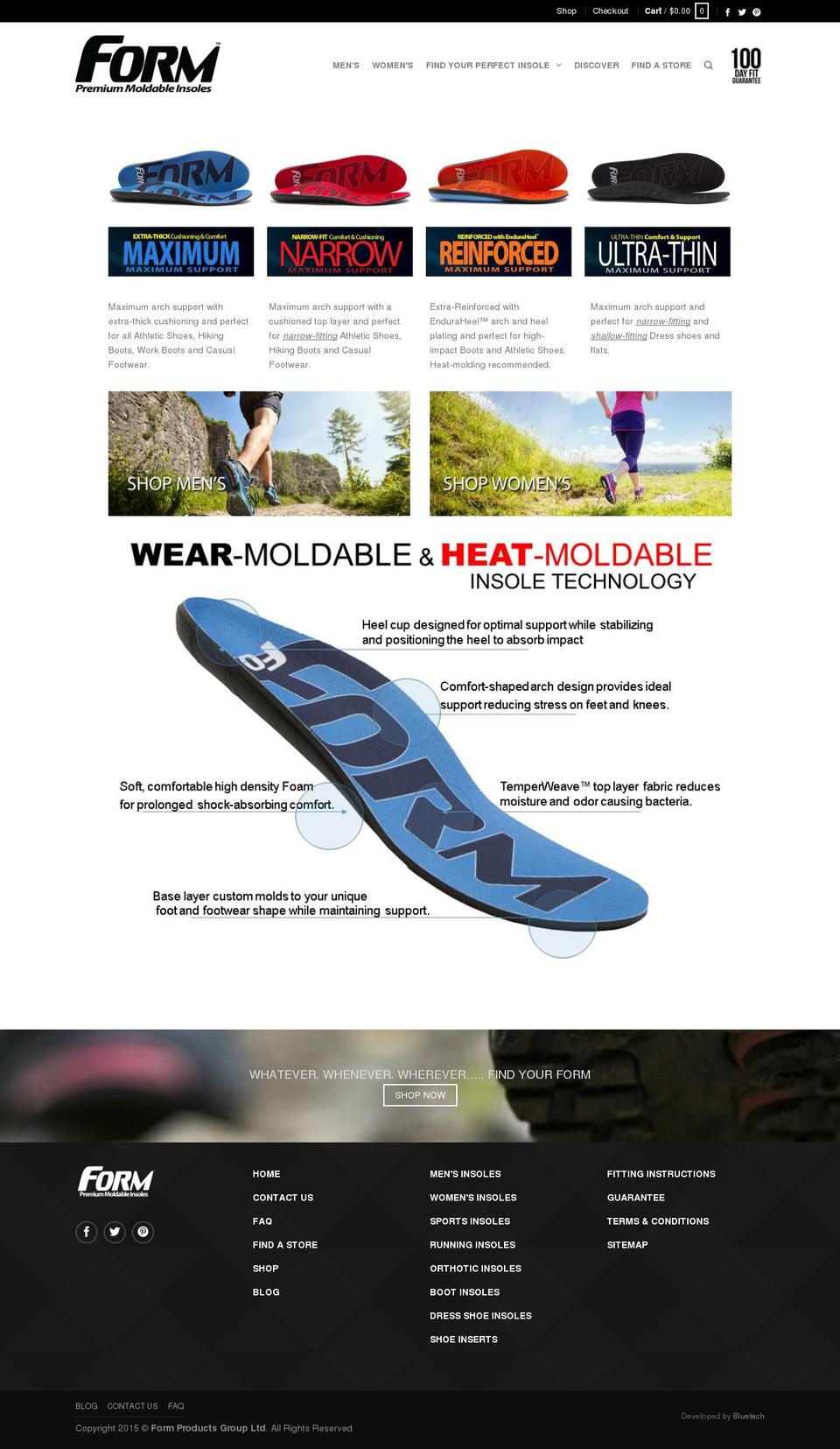 Forminsoles + bold app Shopify theme site example soleforms.com