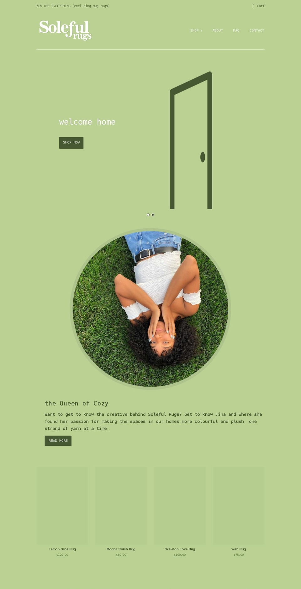 solefulrugs.com shopify website screenshot