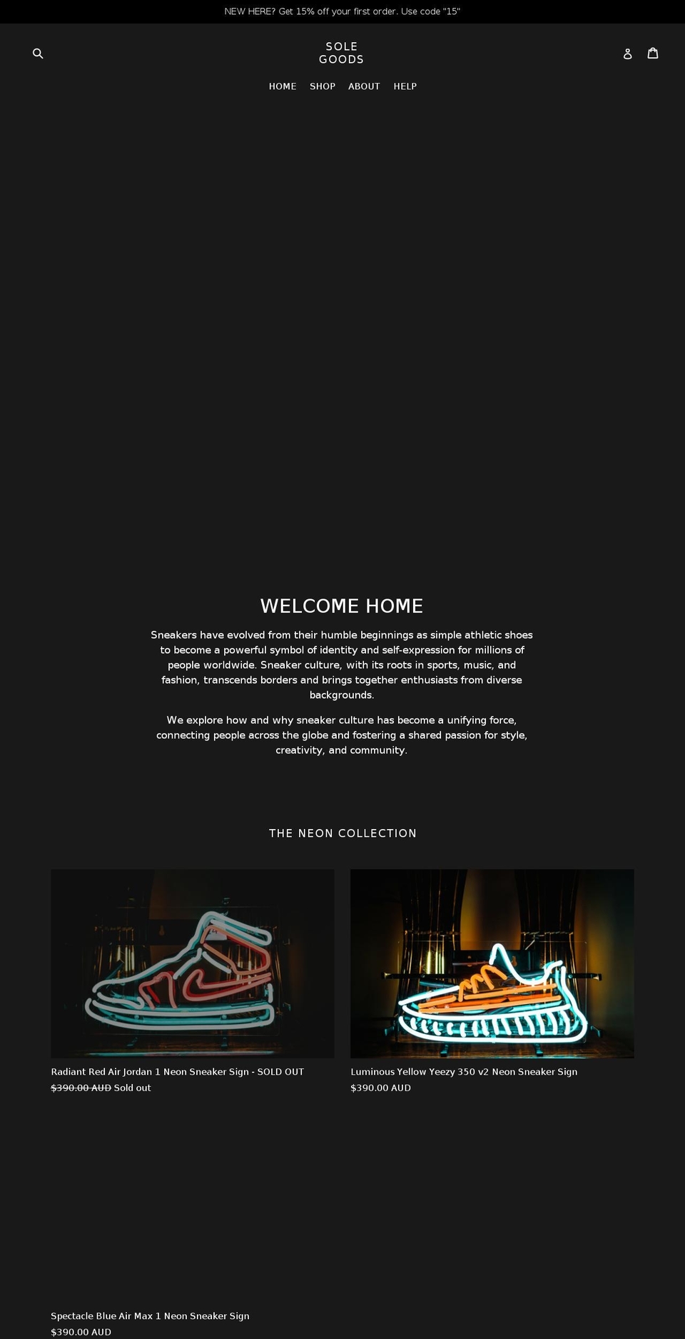 solegoods.club shopify website screenshot