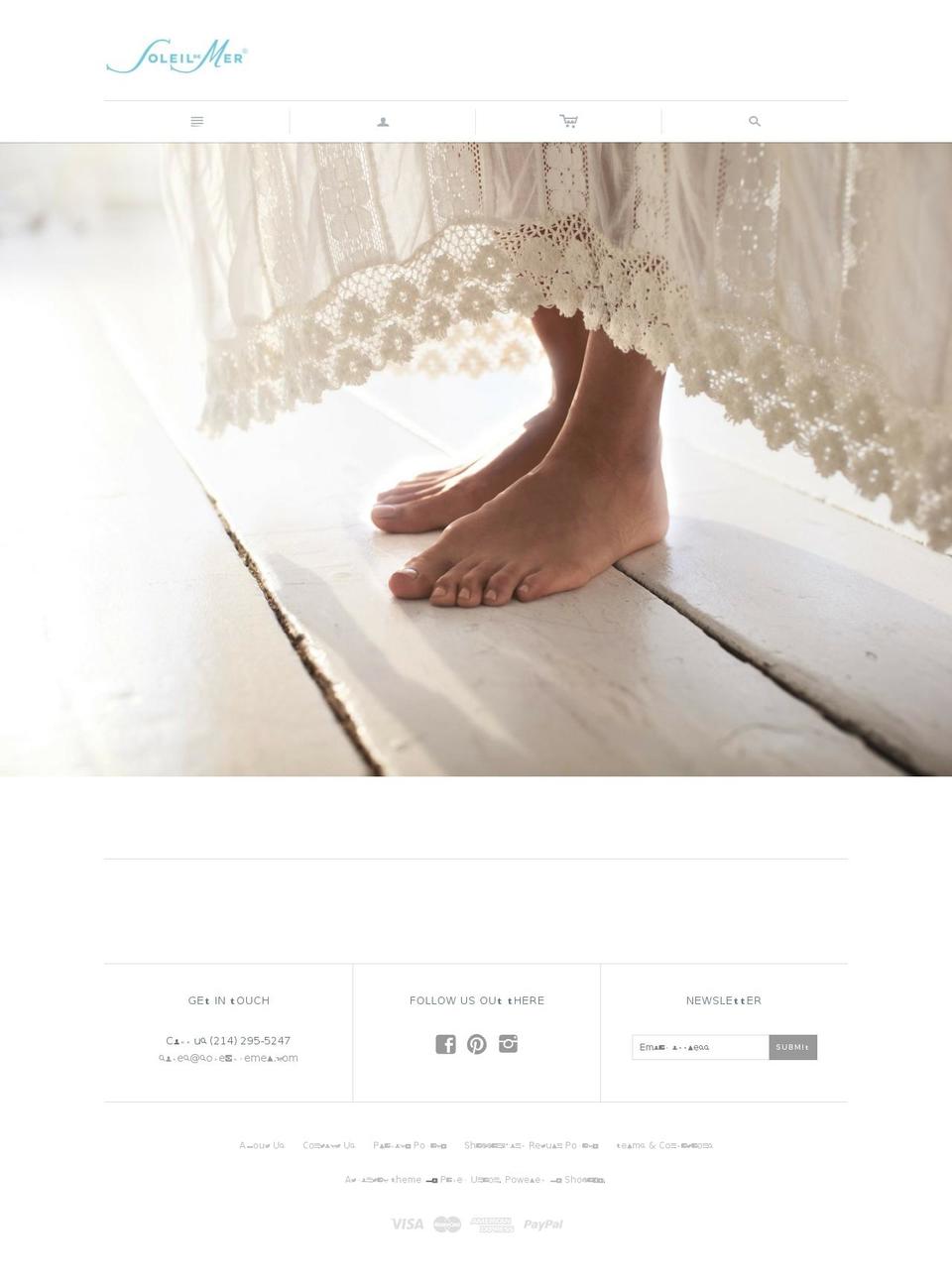 soleildemer.com shopify website screenshot