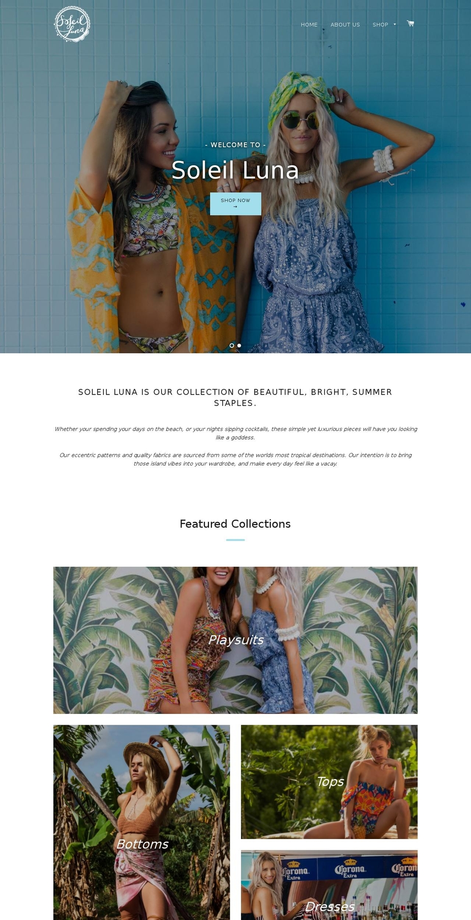 soleillunathelabel.com shopify website screenshot