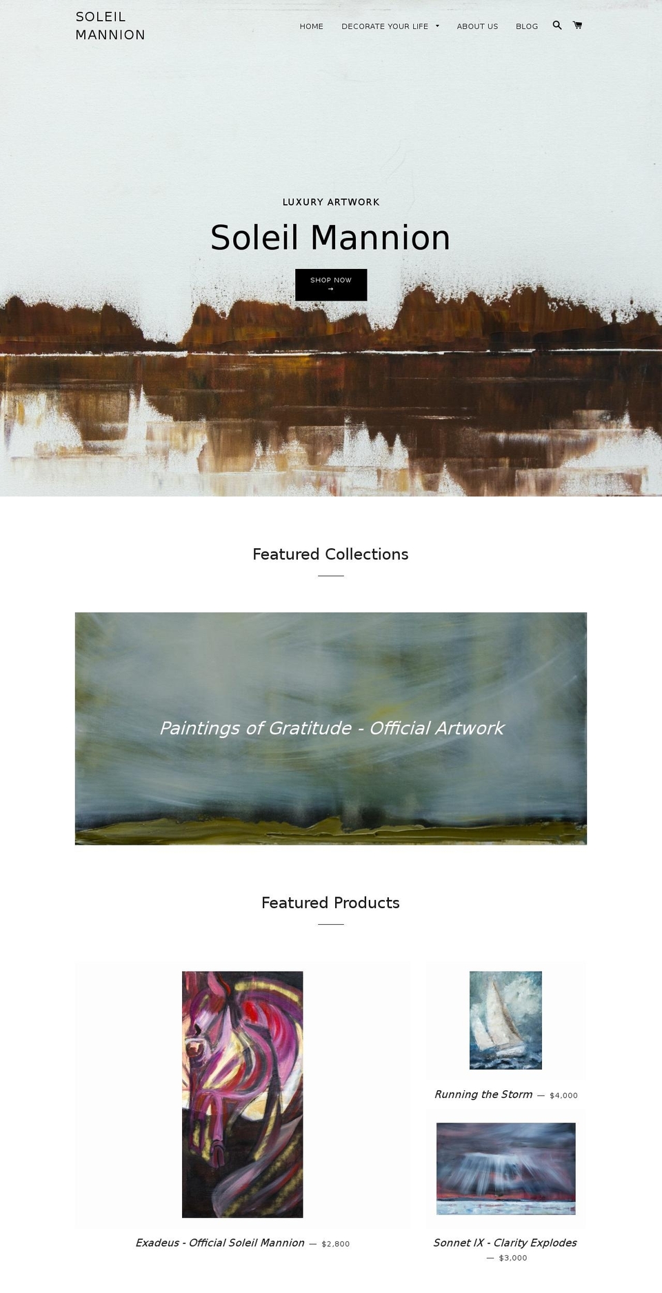soleilmannion.com — Shopify storefront screenshot