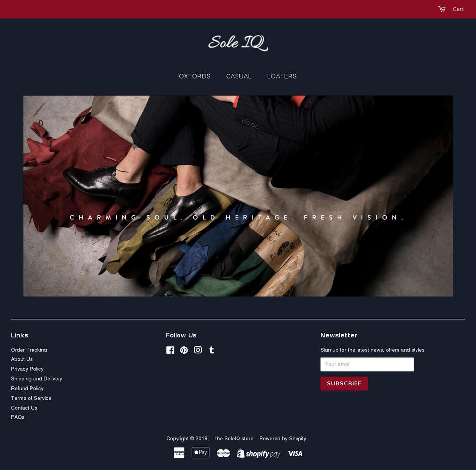 updated-theme Shopify theme site example soleiq.com