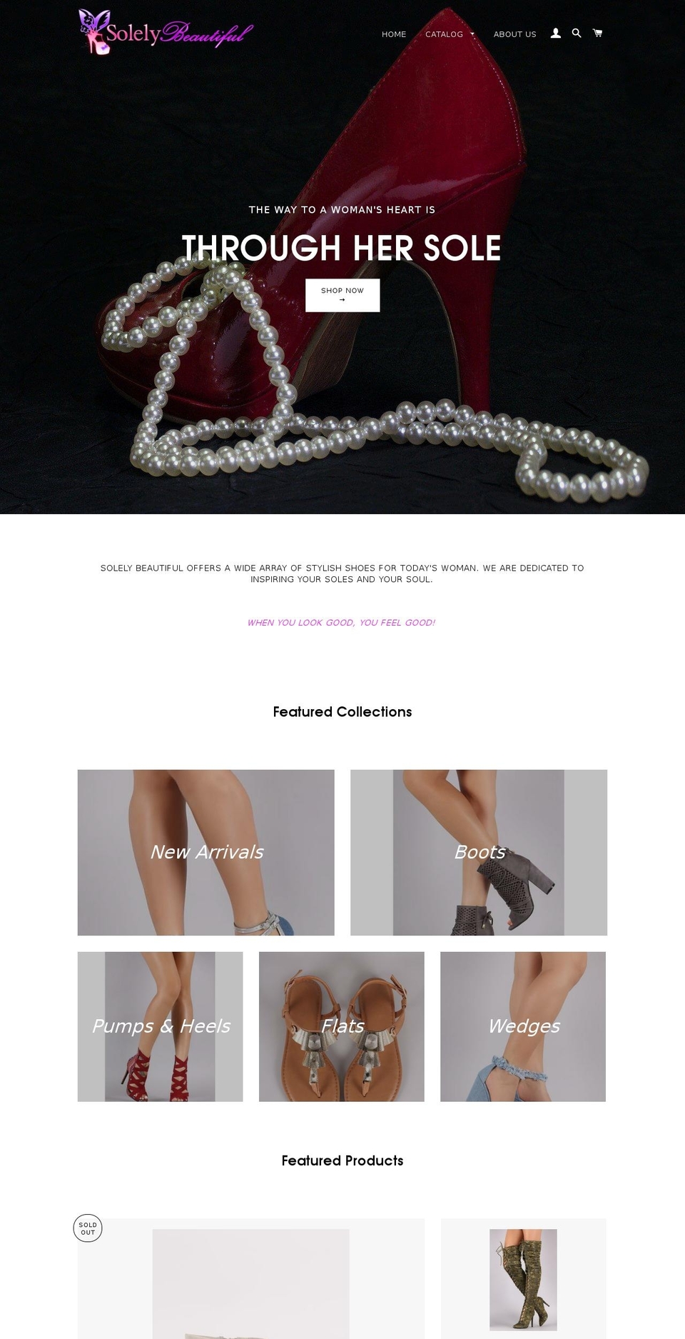 solelybeautiful.com — Shopify storefront screenshot