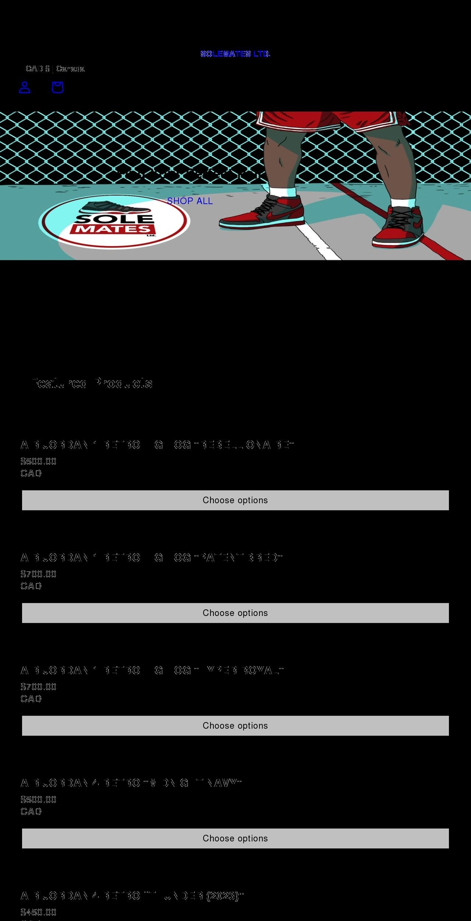 solematesltd.com shopify website screenshot