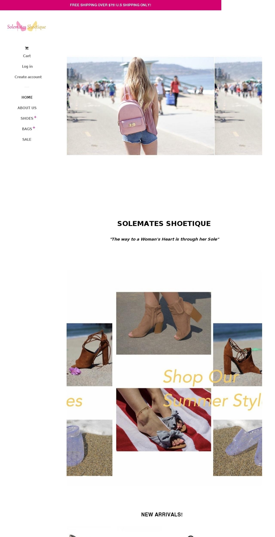 solematesshoetique.com — Shopify storefront screenshot