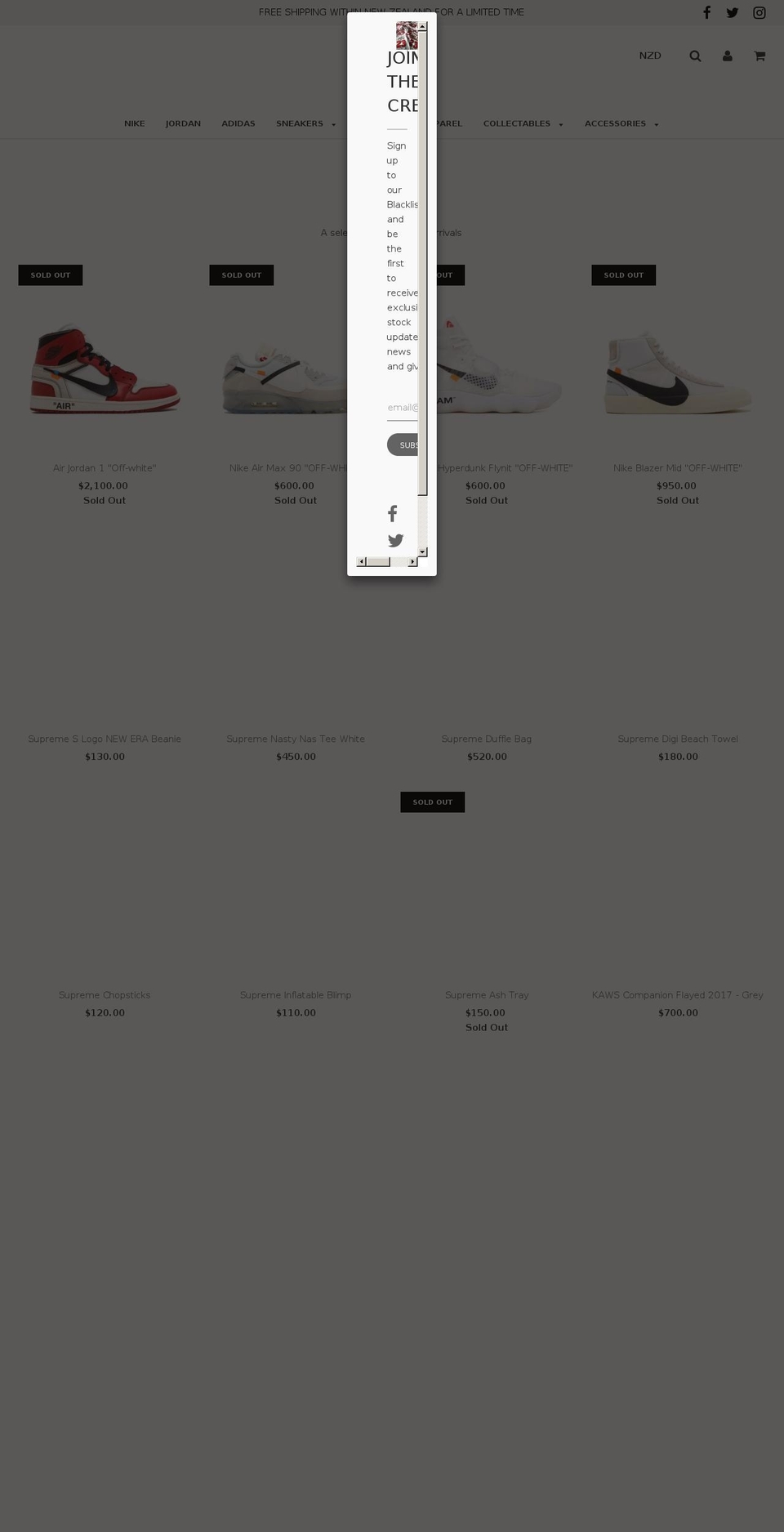 solemerchants.co.nz shopify website screenshot