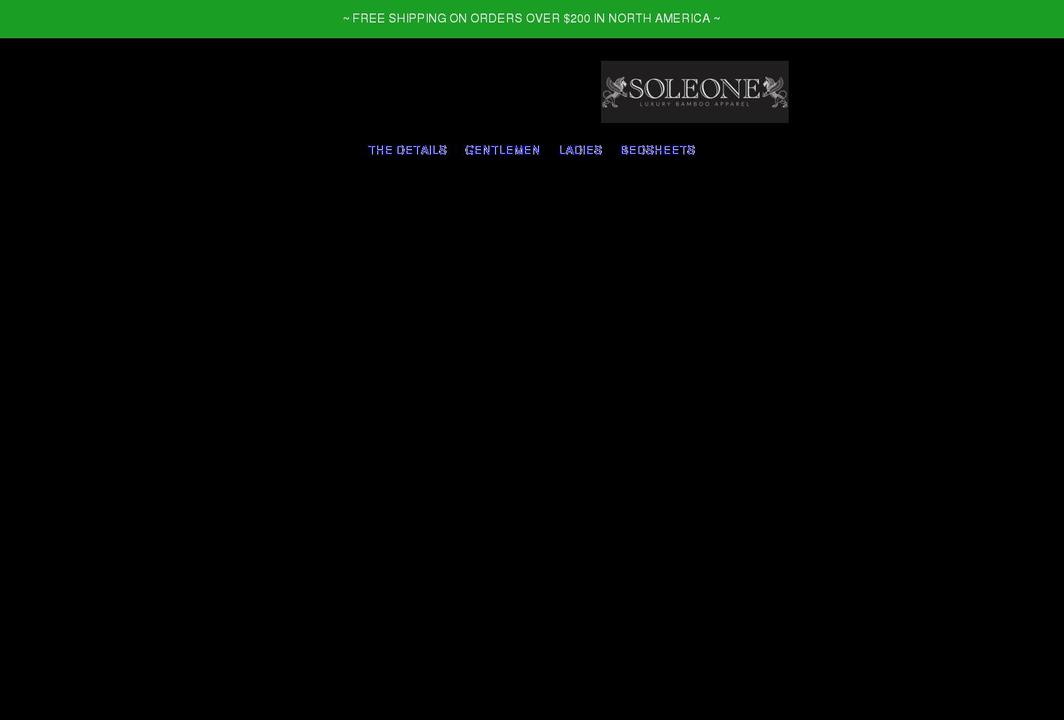 soleonelux.com shopify website screenshot