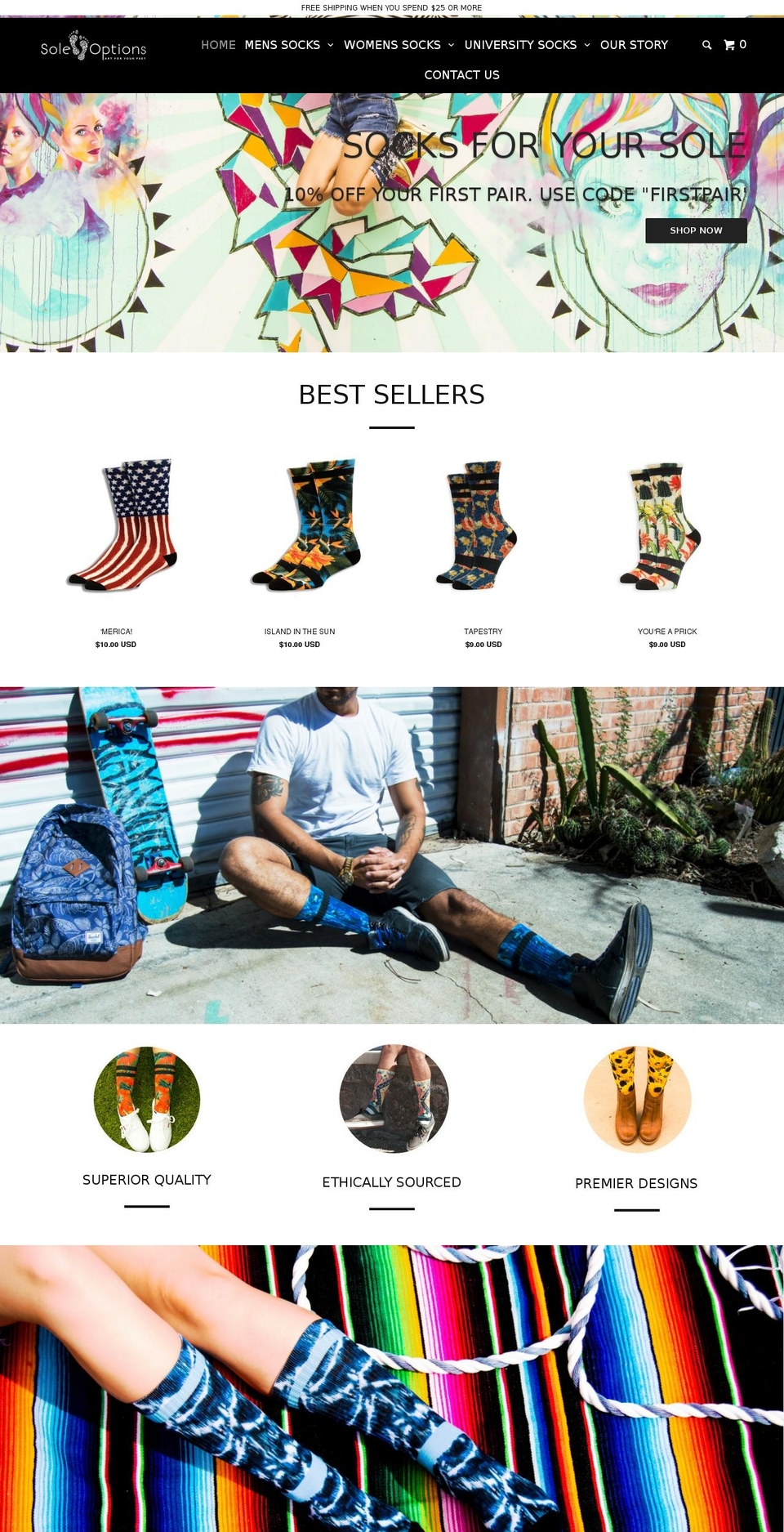 soleoptions.com shopify website screenshot