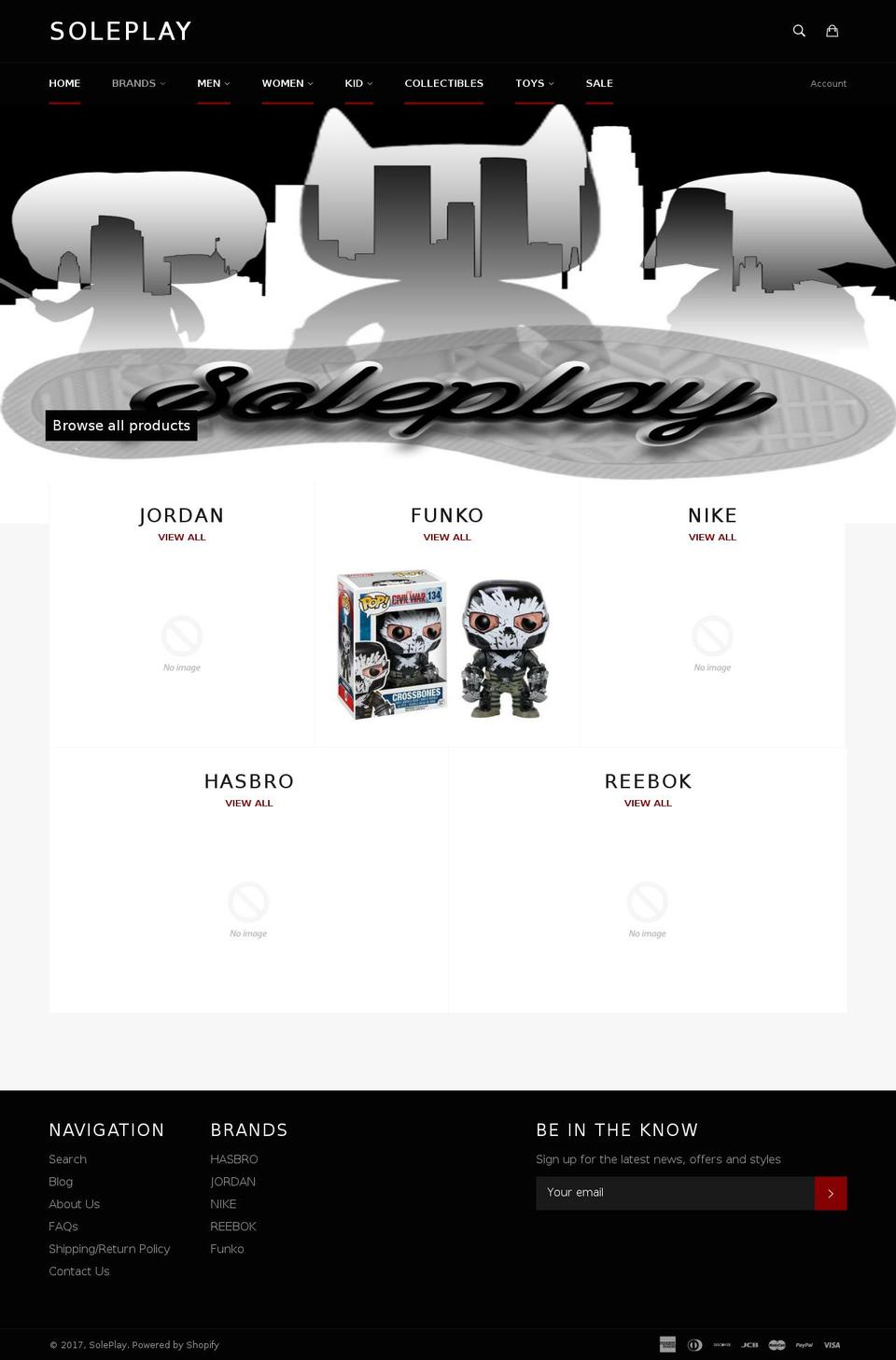 soleplayusa.com shopify website screenshot