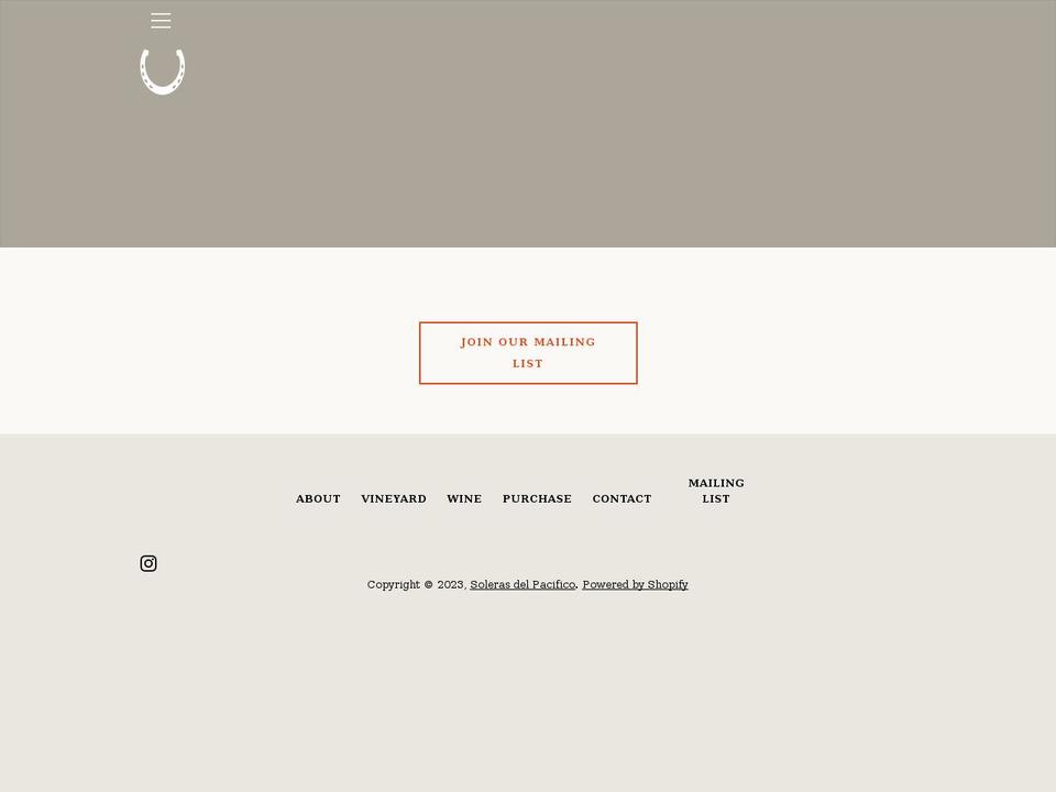 solerasdelpacifico.com shopify website screenshot