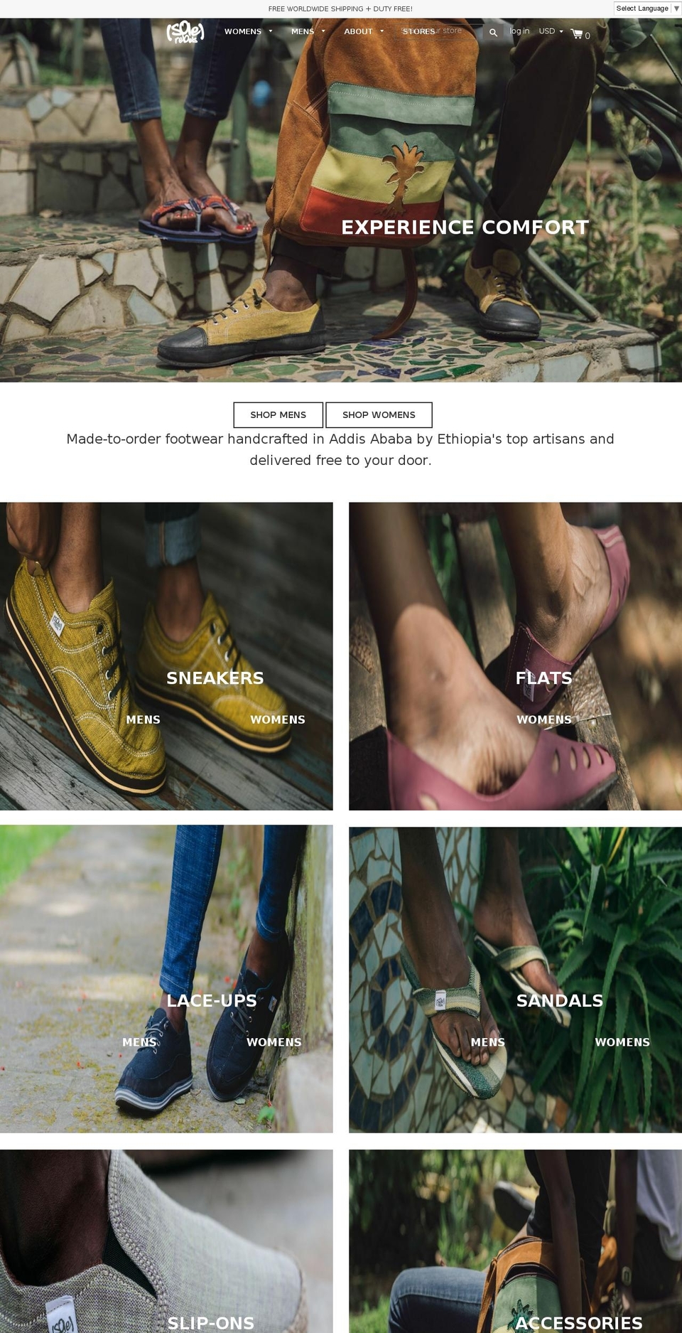 solerebels.myshopify.com shopify website screenshot