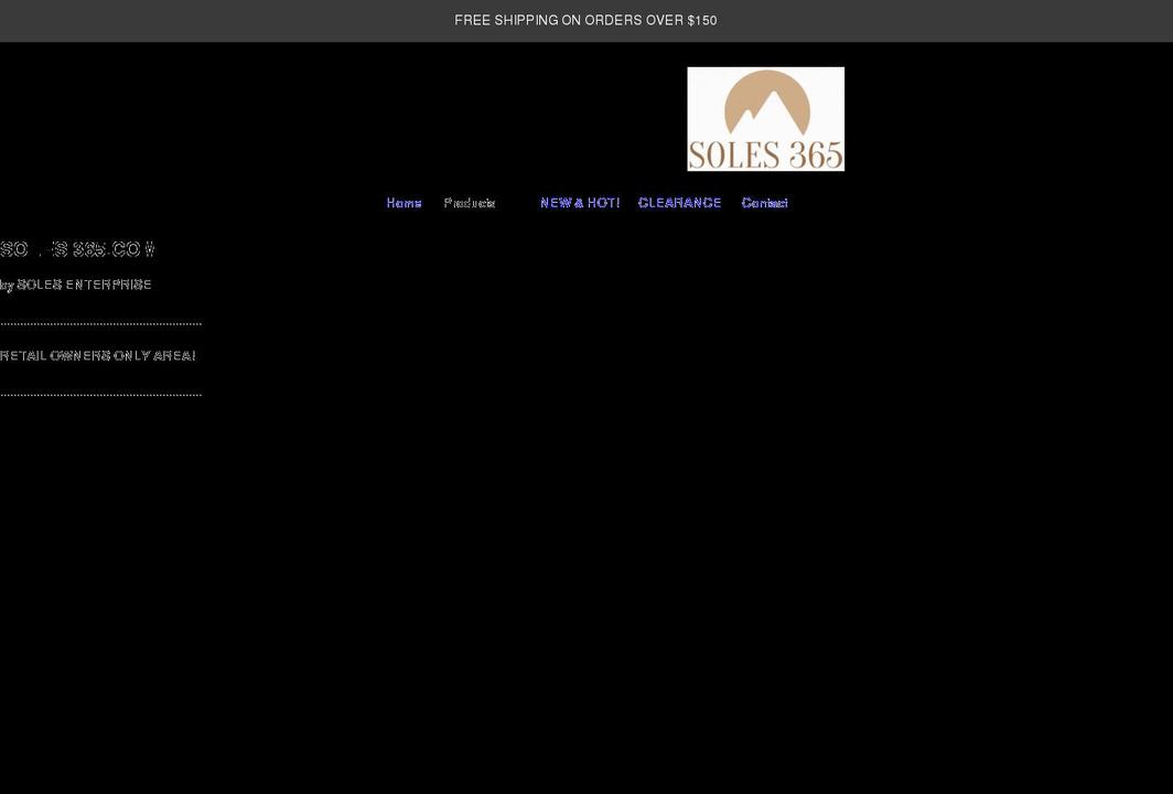soles365.com shopify website screenshot