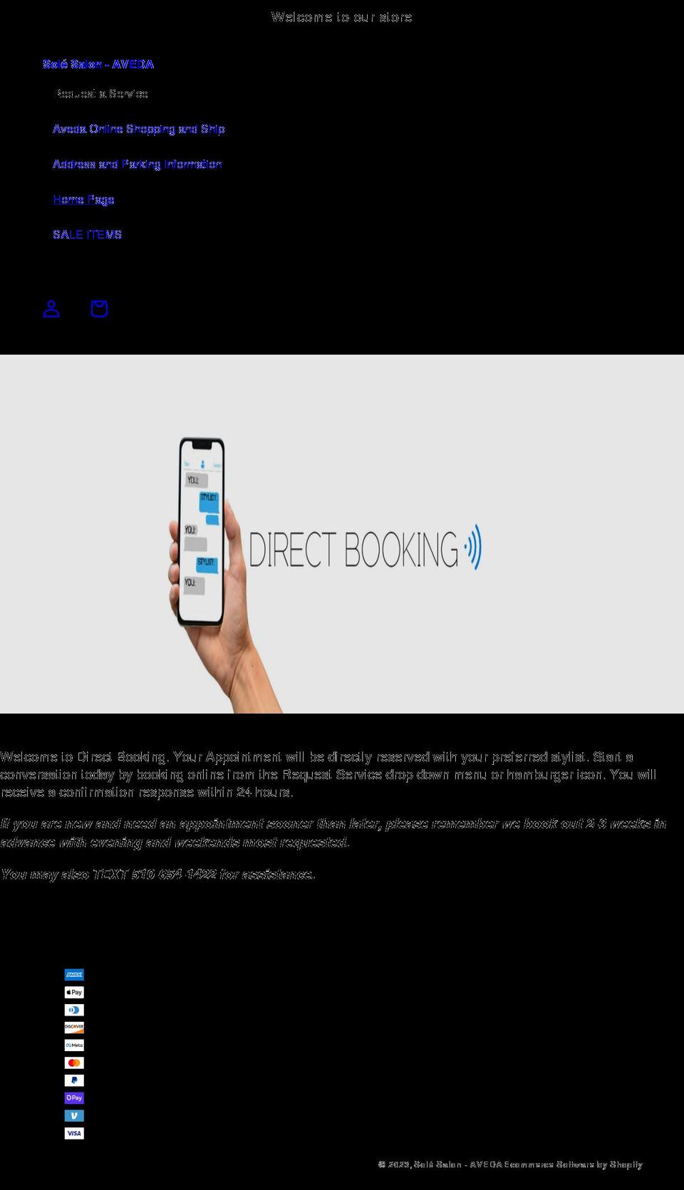 solesalon.myshopify.com shopify website screenshot