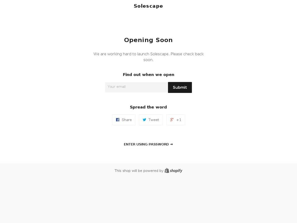 solescapeshoes.com shopify website screenshot