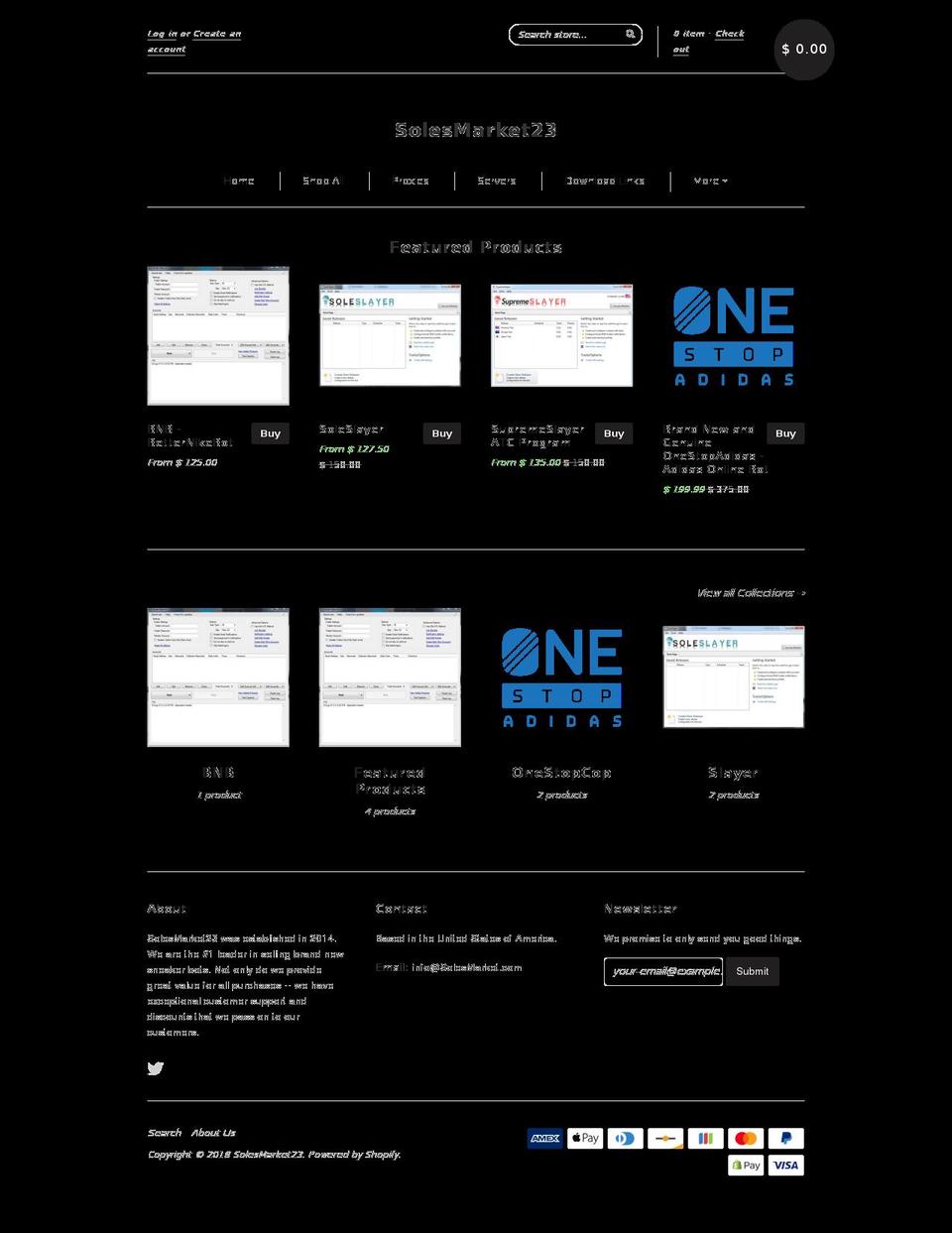 solesmarket.com shopify website screenshot