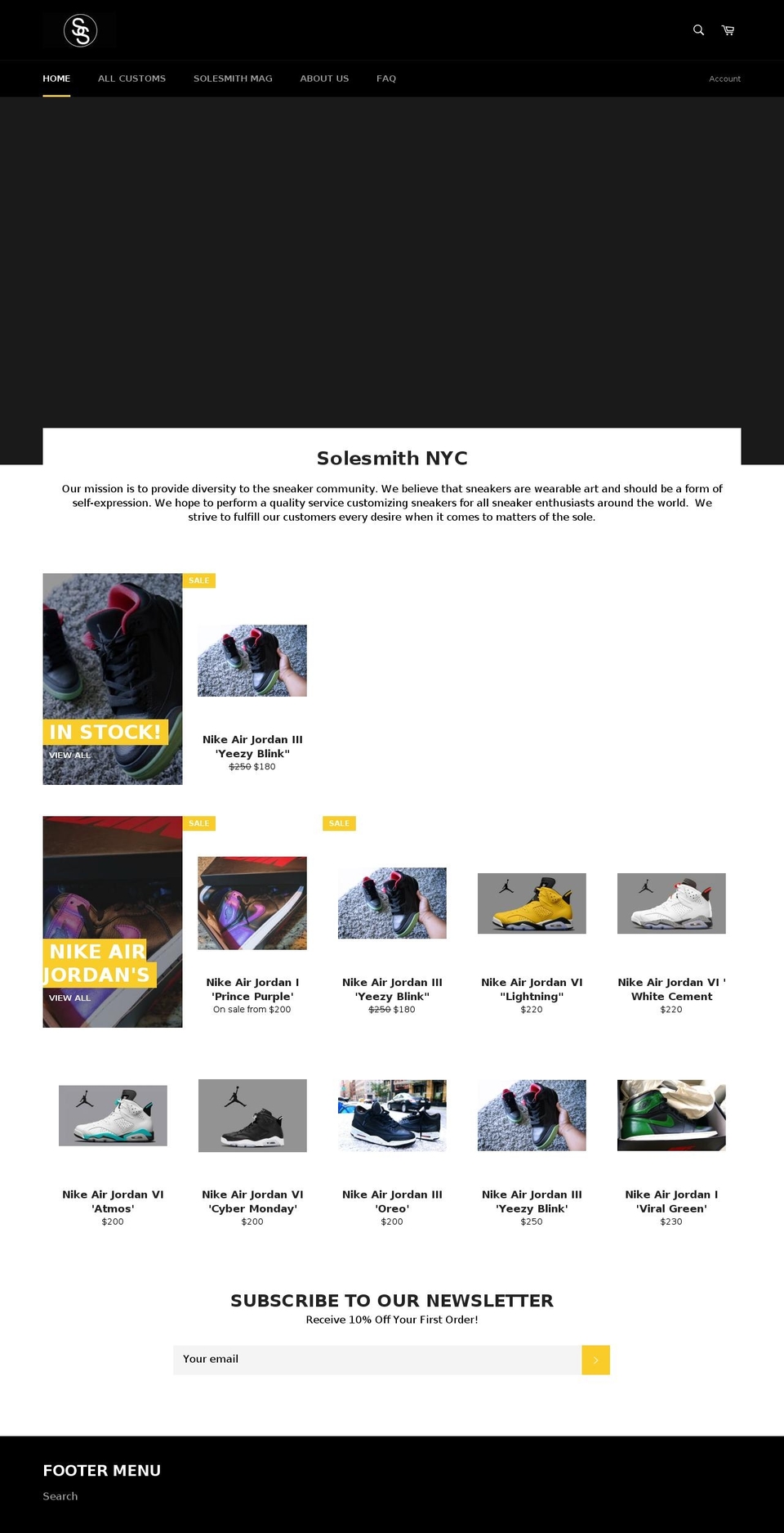 solesmithnyc.com — Shopify storefront screenshot