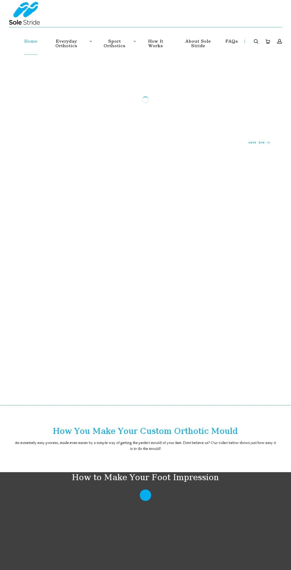 solestride.co.uk shopify website screenshot
