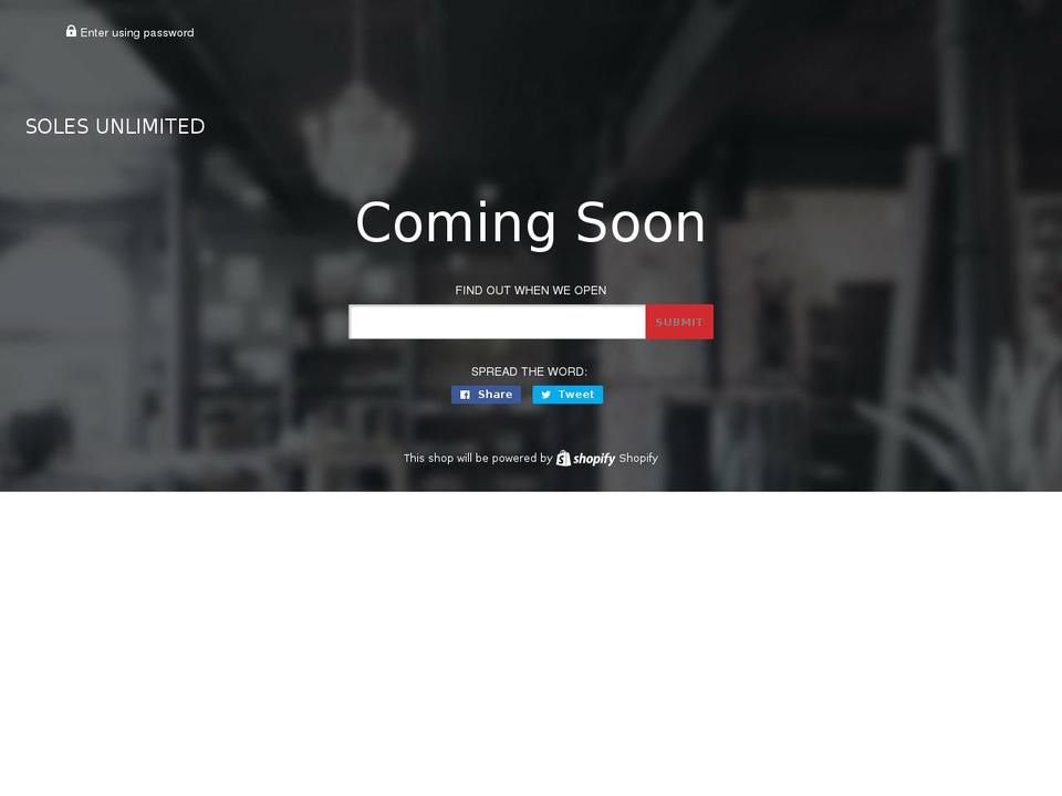 solesunlimited.com — Shopify storefront screenshot