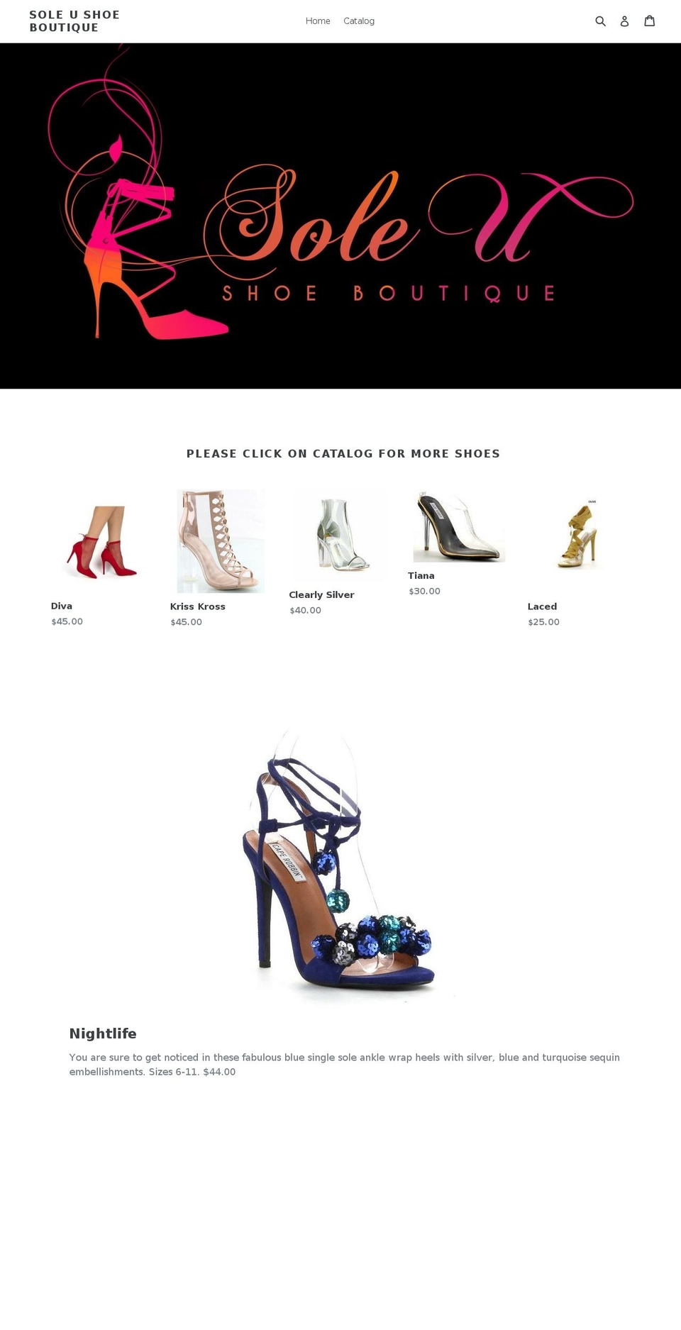 soleushoe.com — Shopify storefront screenshot