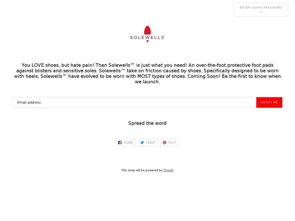 solewells.com shopify website screenshot