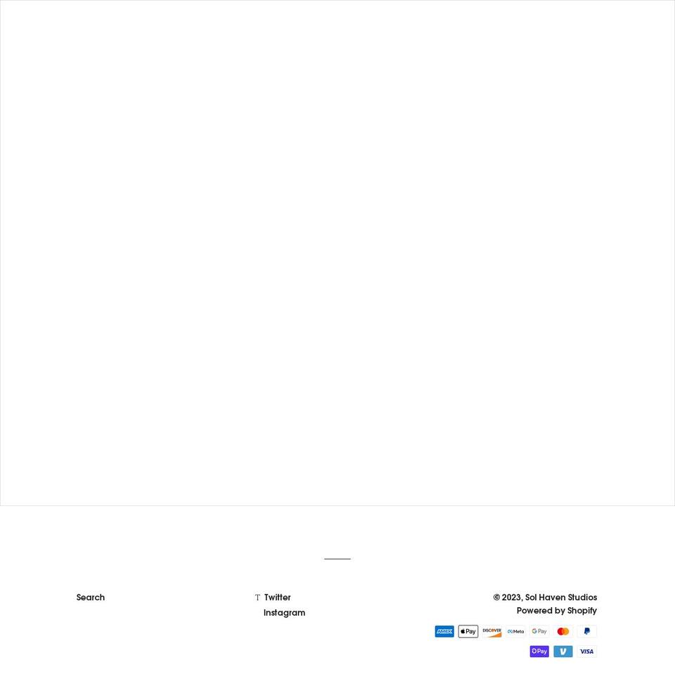 solhavenstudios.com shopify website screenshot
