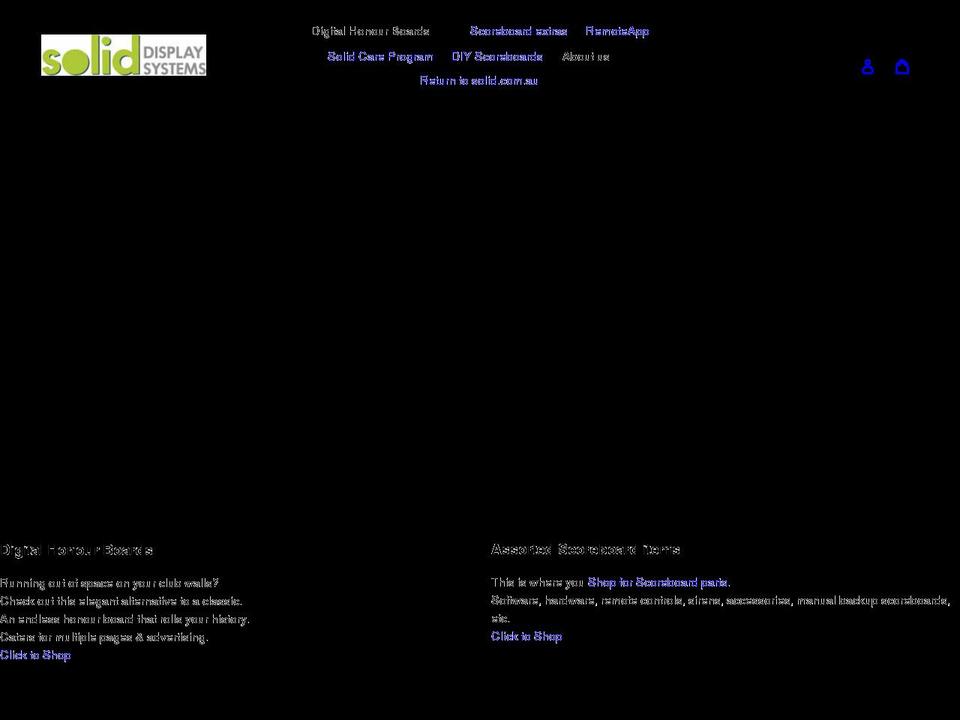 solid-display-systems.myshopify.com shopify website screenshot