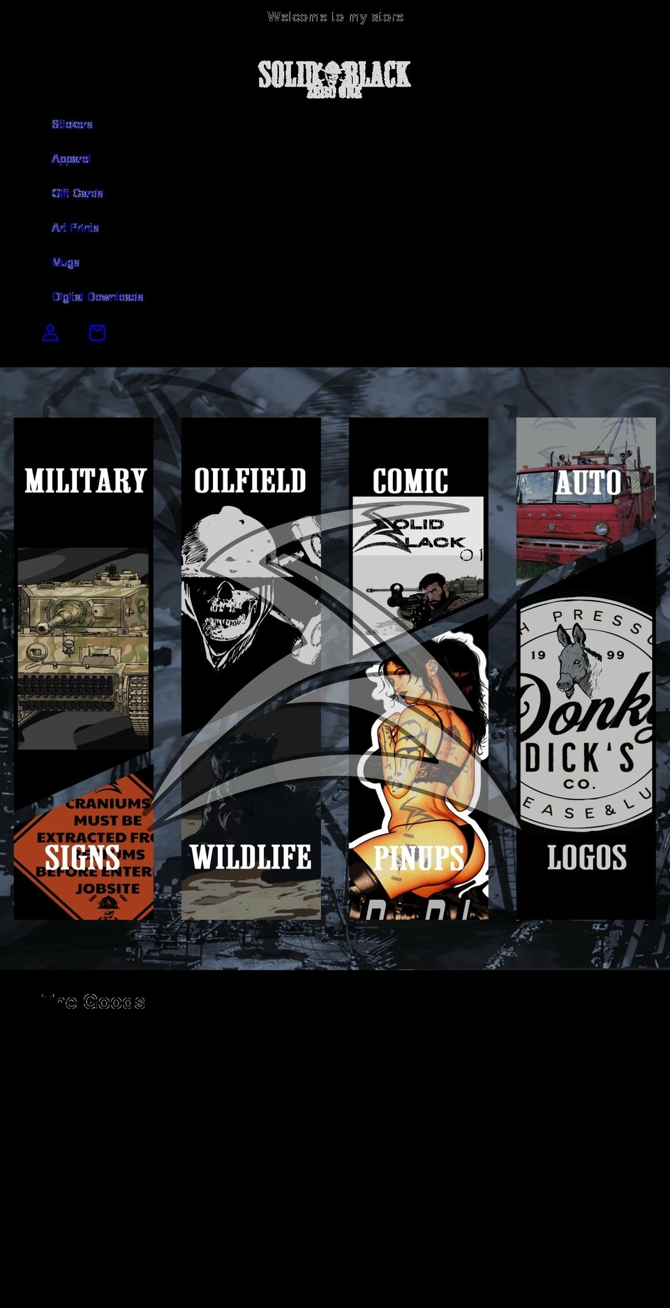 solidblack01.com shopify website screenshot