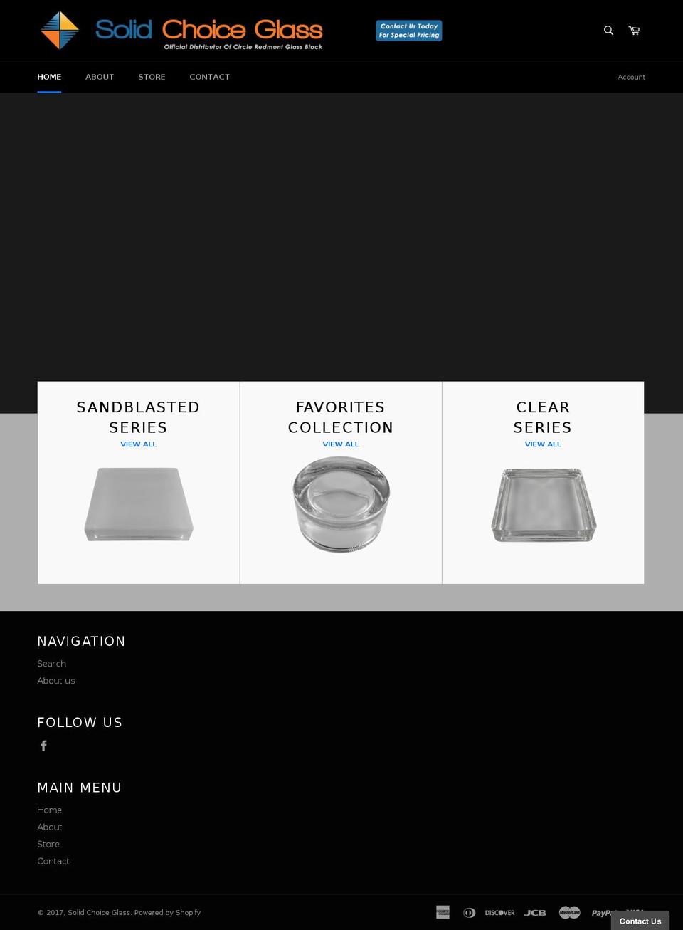 solidchoiceglass.com shopify website screenshot