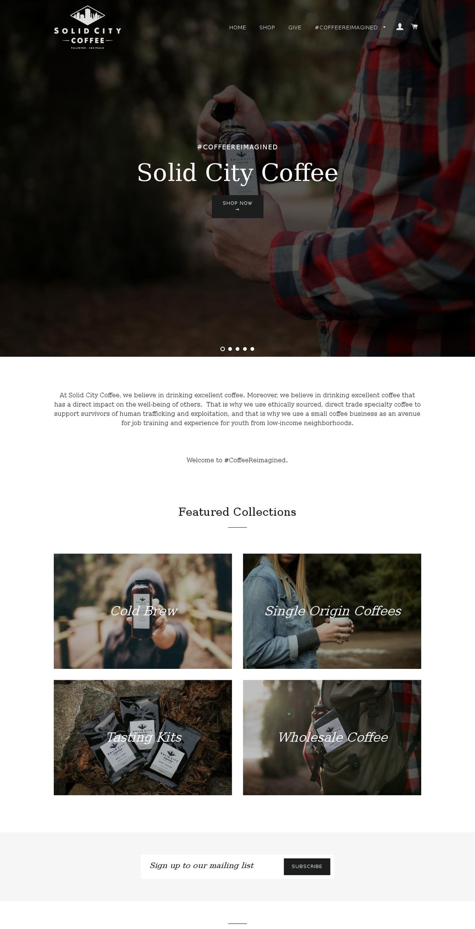 solidcitycoffee.com shopify website screenshot
