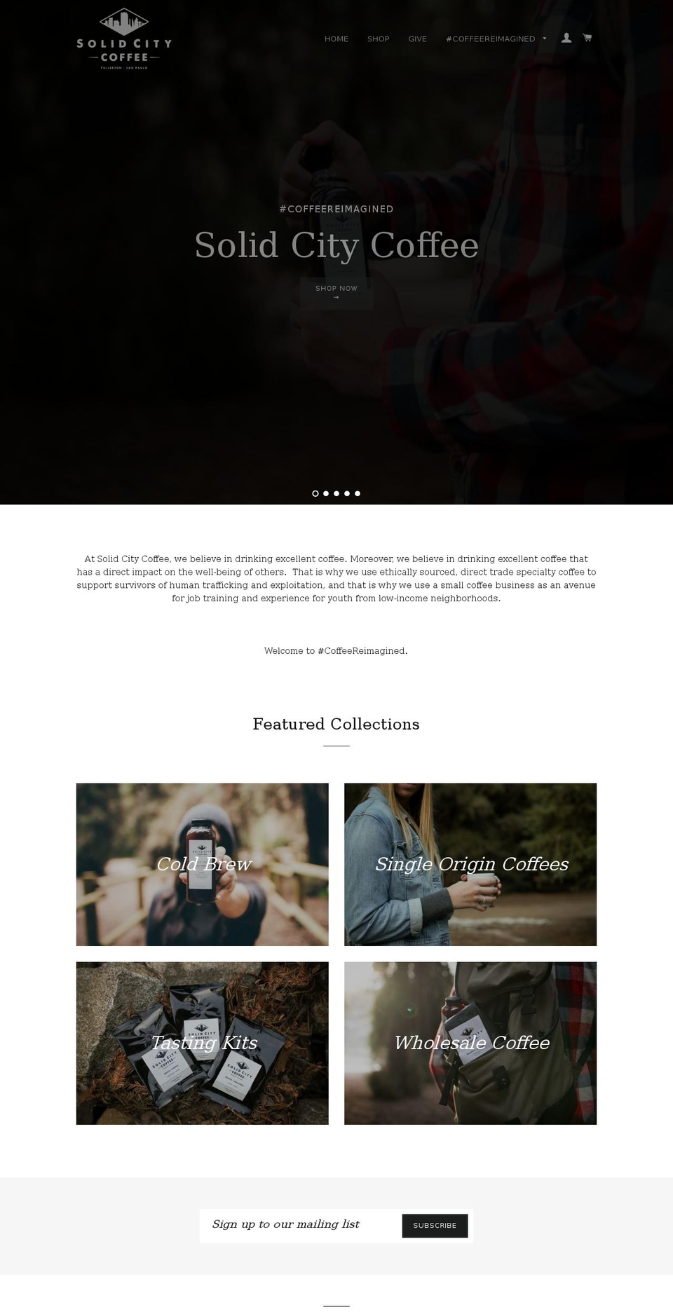 solidcitycoffee.org shopify website screenshot