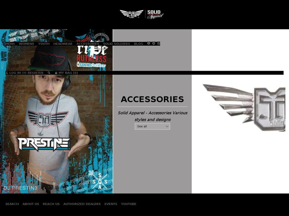 solidclothing.net shopify website screenshot