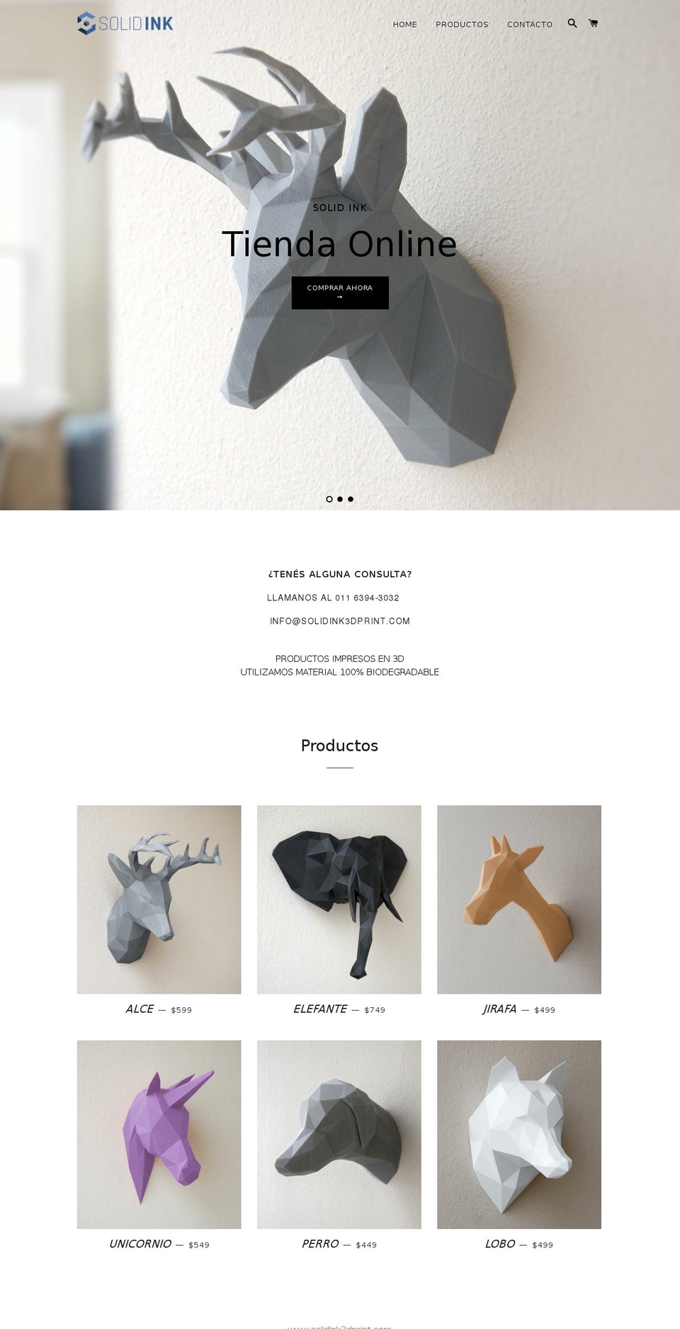 solidinkshop.com shopify website screenshot