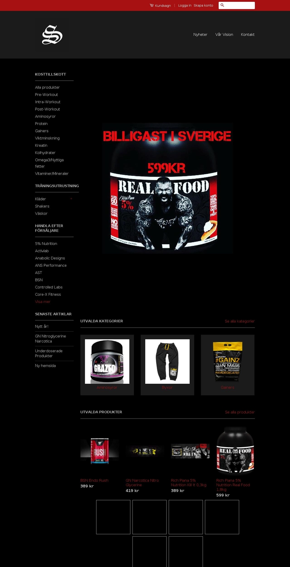 solidsupplements.se shopify website screenshot