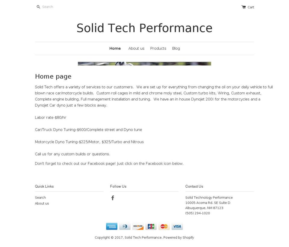 solidtechperformance.com shopify website screenshot