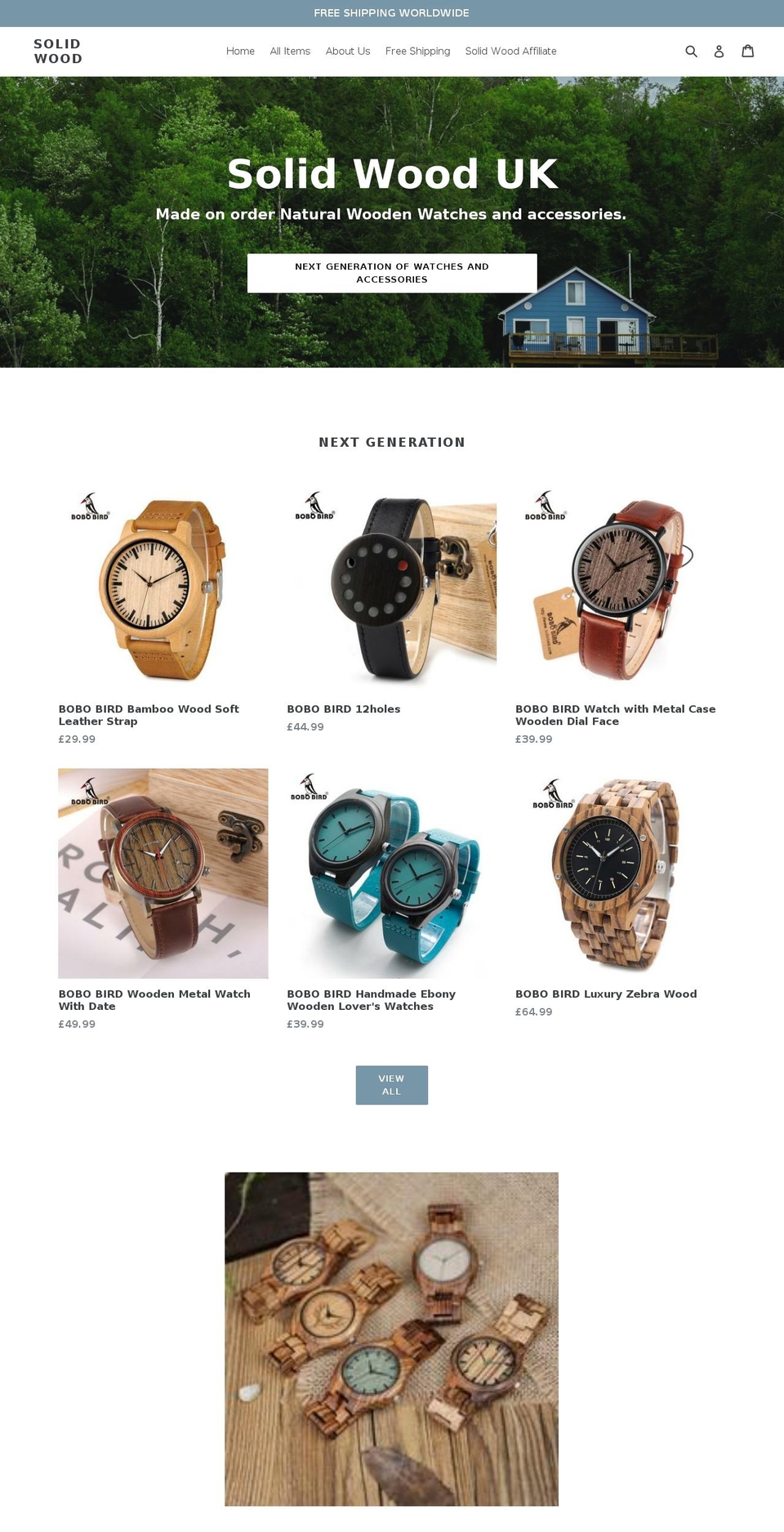 solidwooduk.com — Shopify storefront screenshot