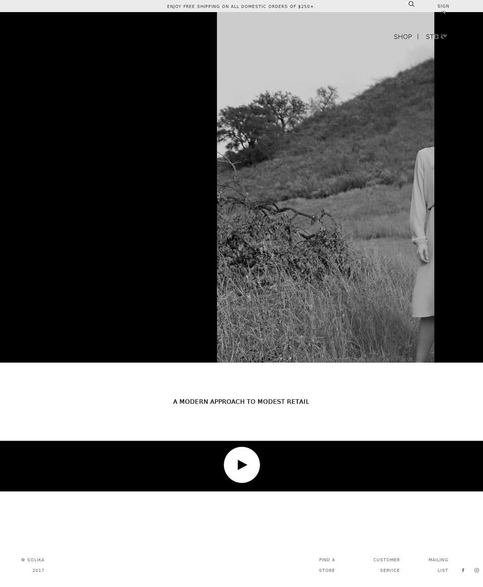 solikafashion.com shopify website screenshot