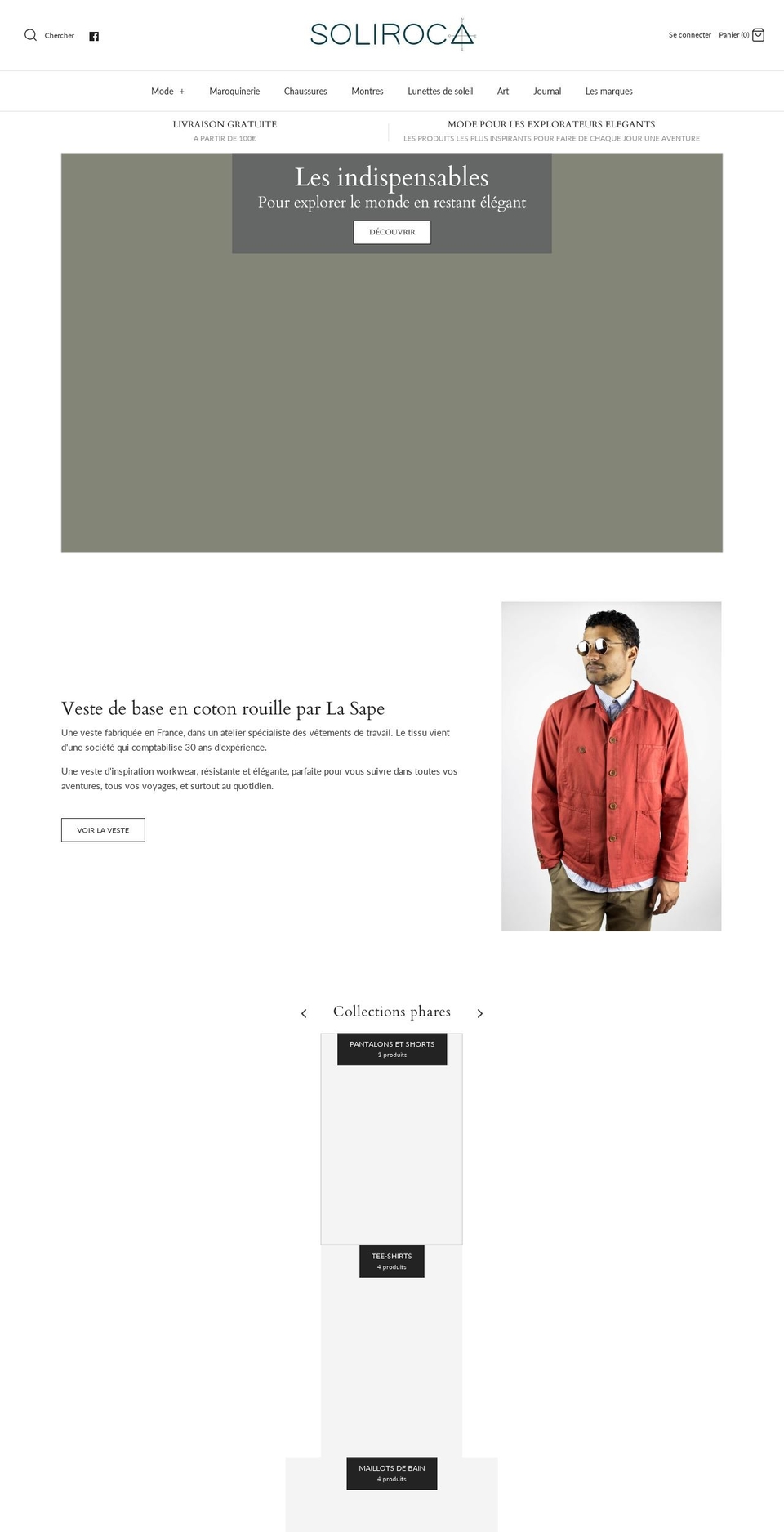 soliroca.fr shopify website screenshot