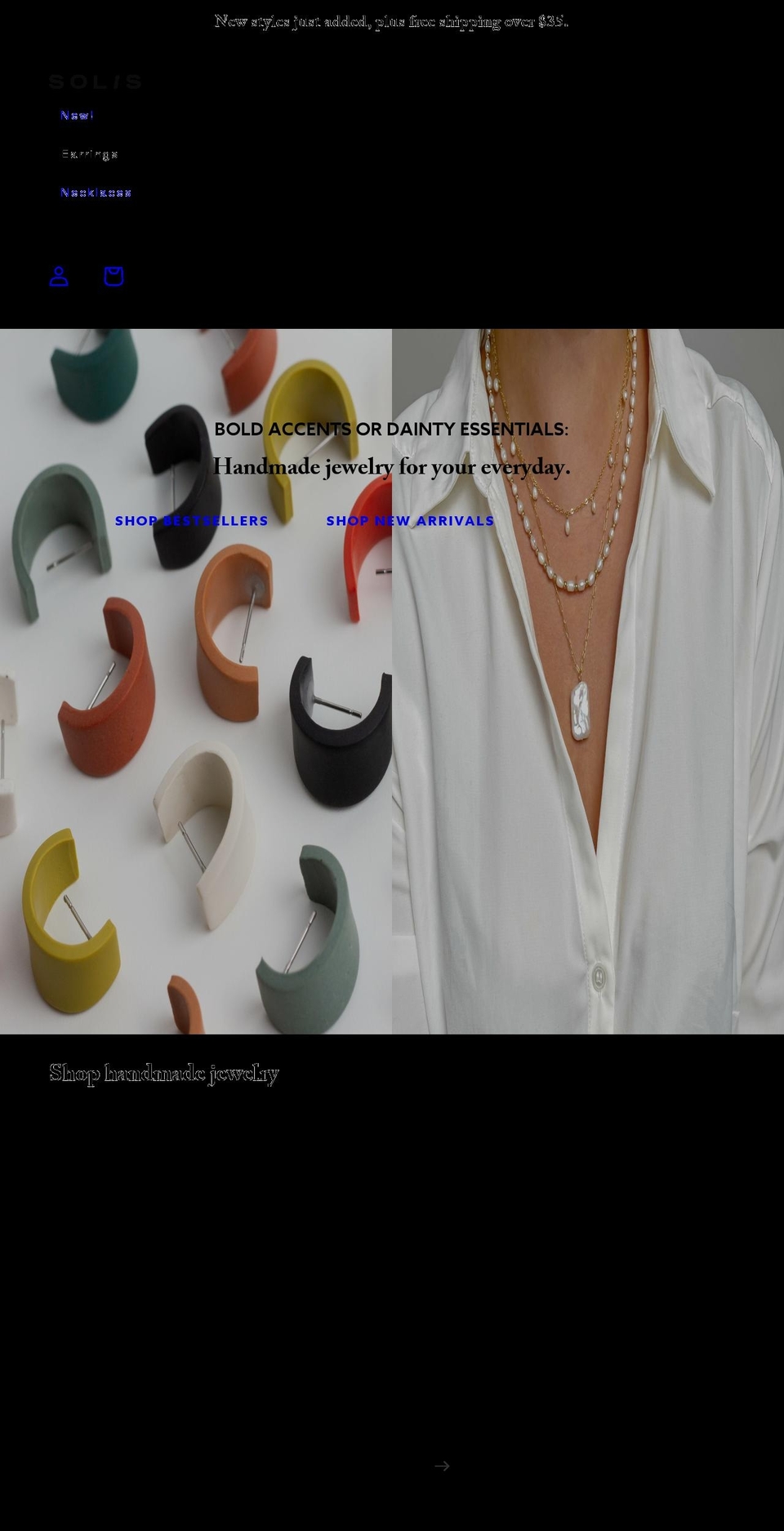 solishandmade.com shopify website screenshot