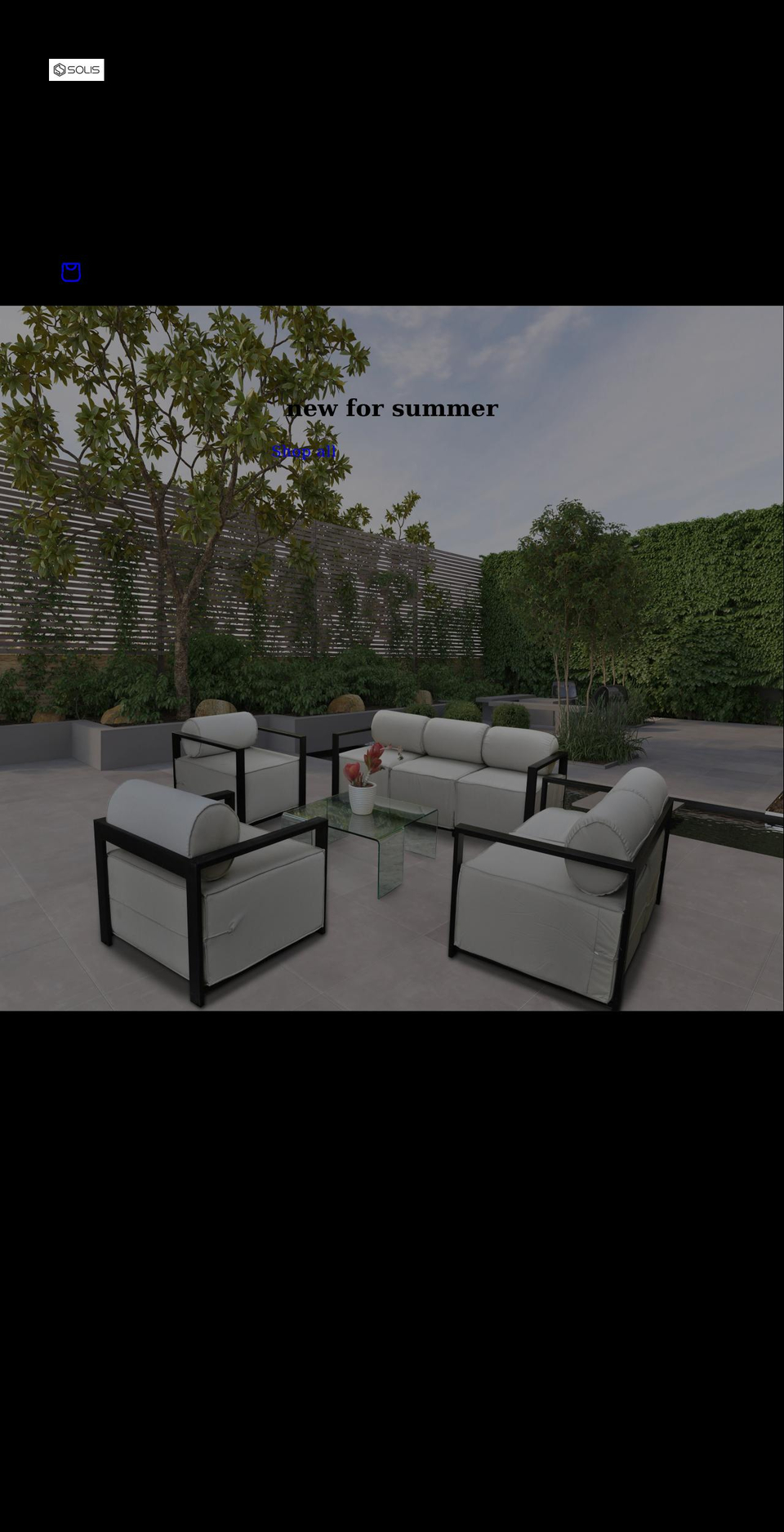 solispatio.com shopify website screenshot