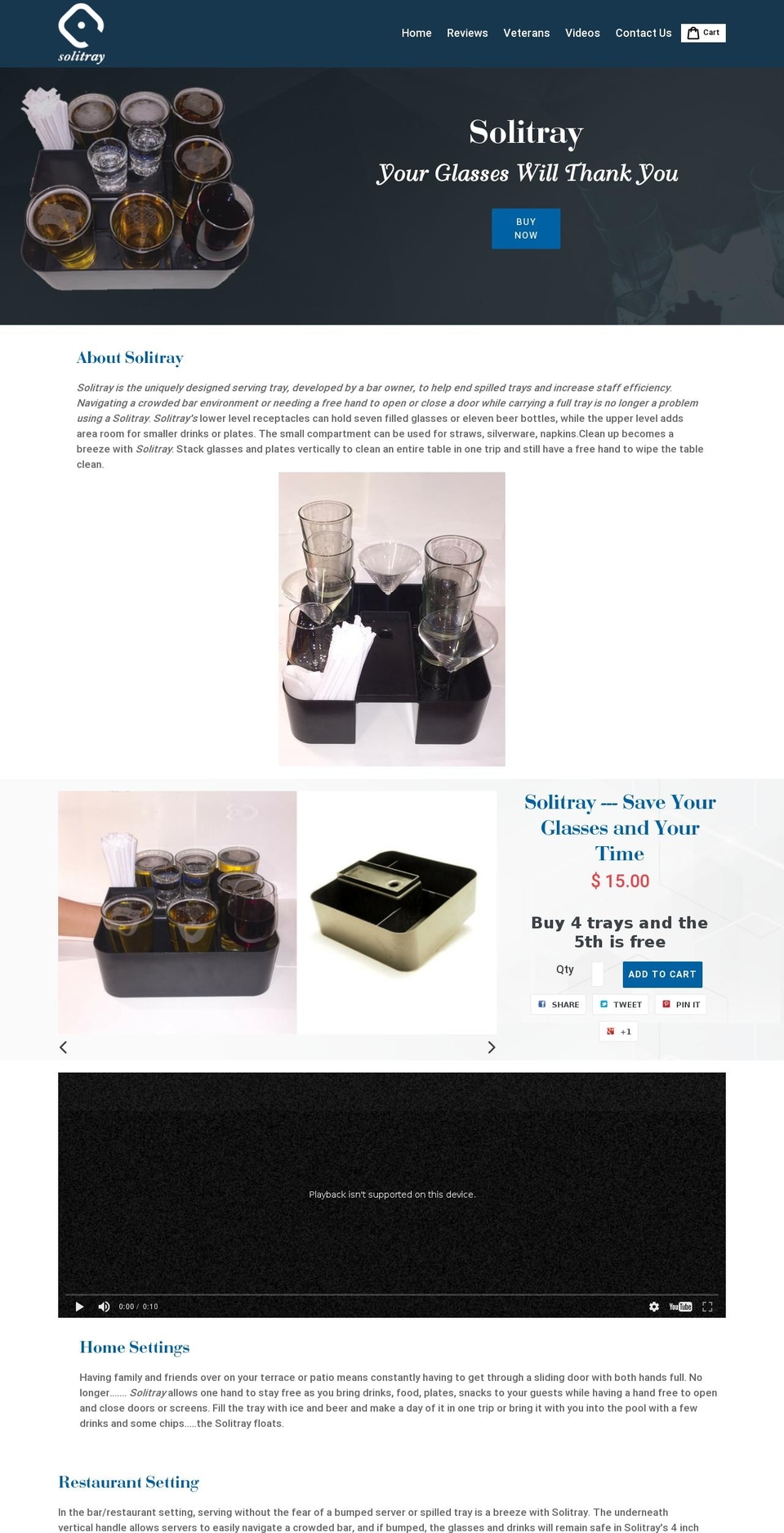 solitray.com shopify website screenshot