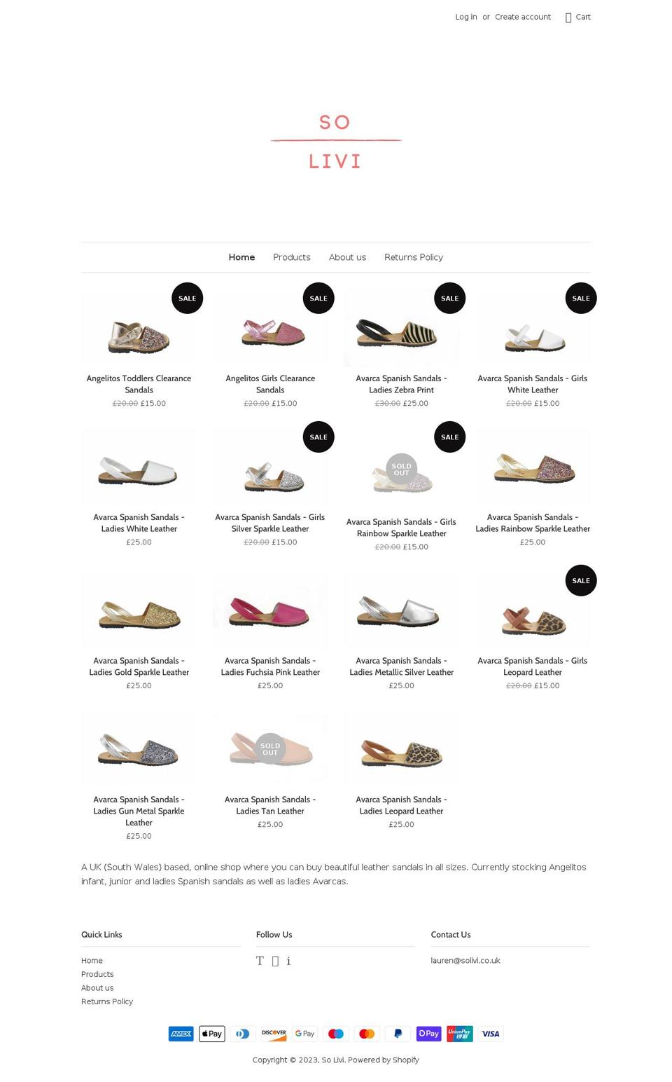 solivi.co.uk shopify website screenshot