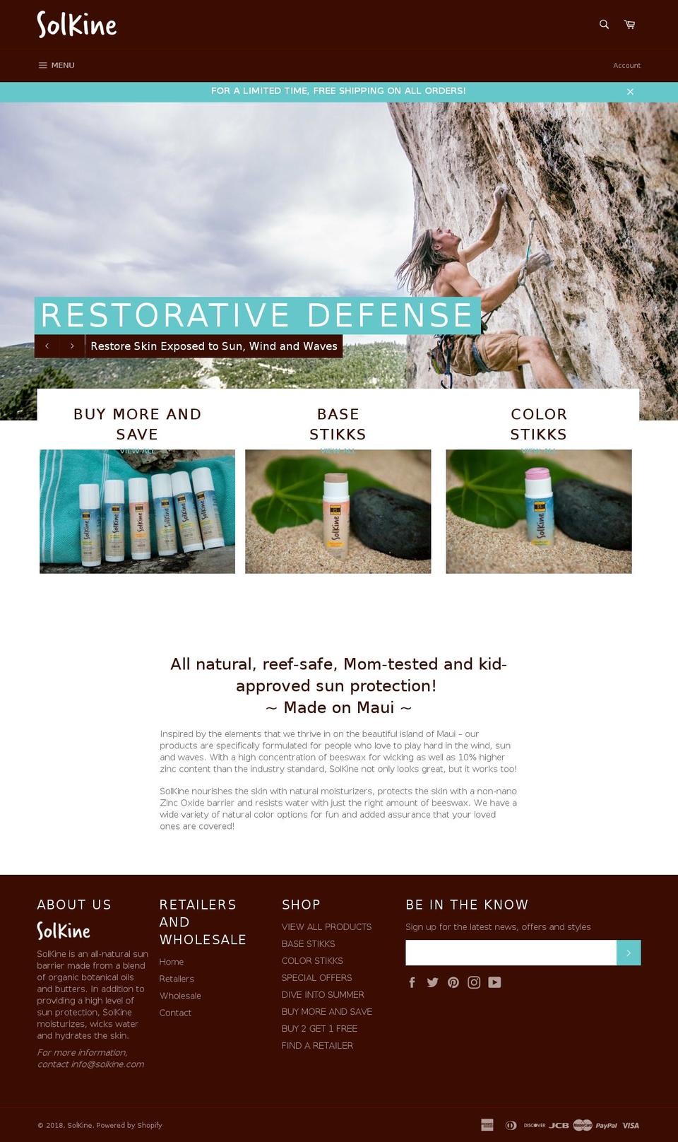 solkinemaui.com shopify website screenshot
