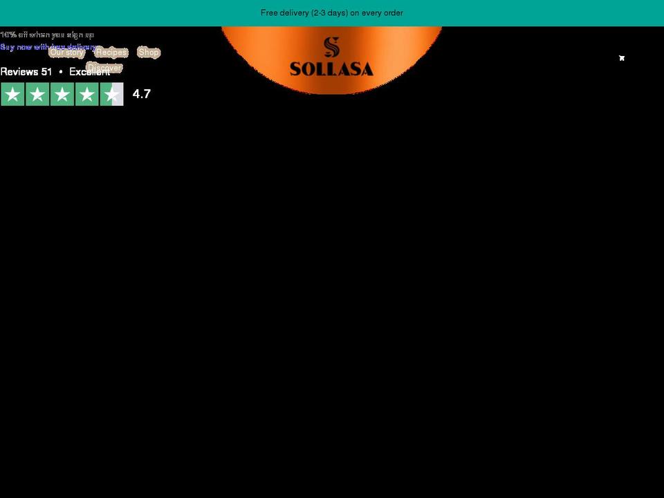 sollasadrinks.com shopify website screenshot