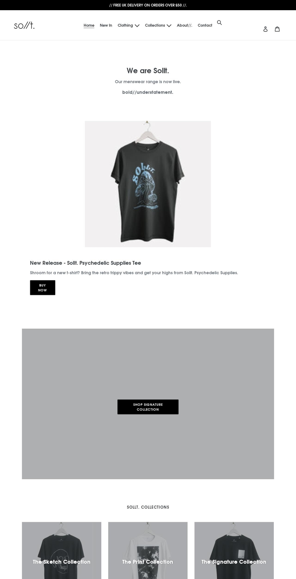sollt.co.uk shopify website screenshot