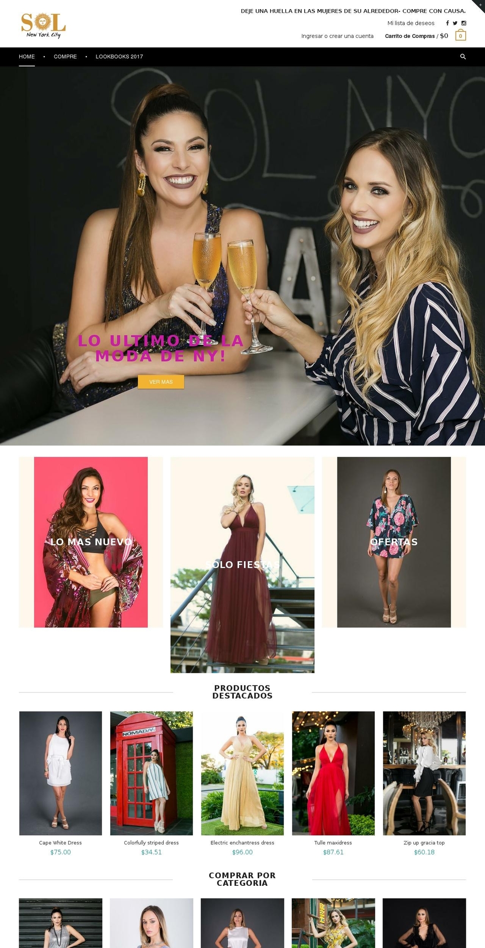 solnewyorkcity.com shopify website screenshot