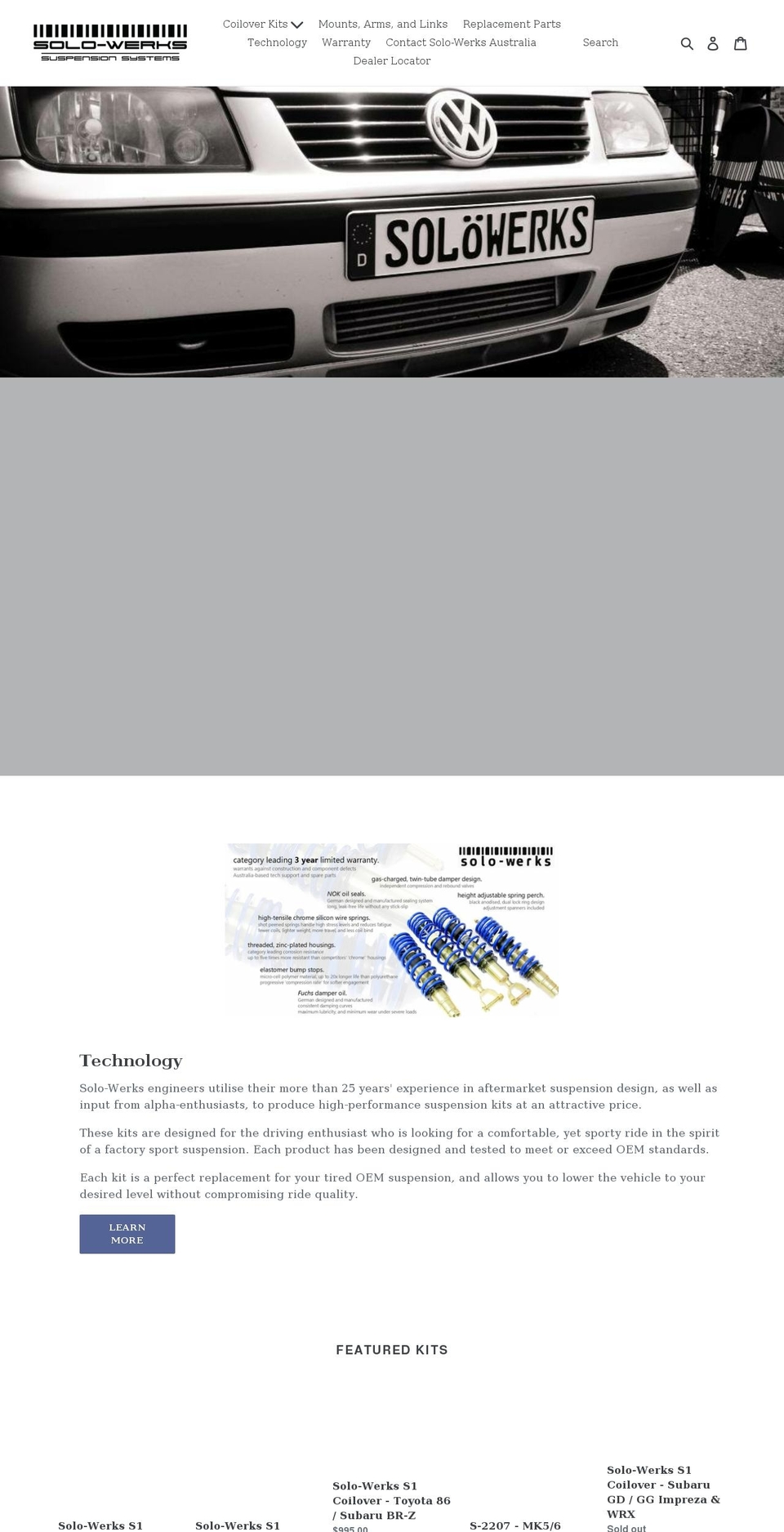 solo-werks.com.au shopify website screenshot