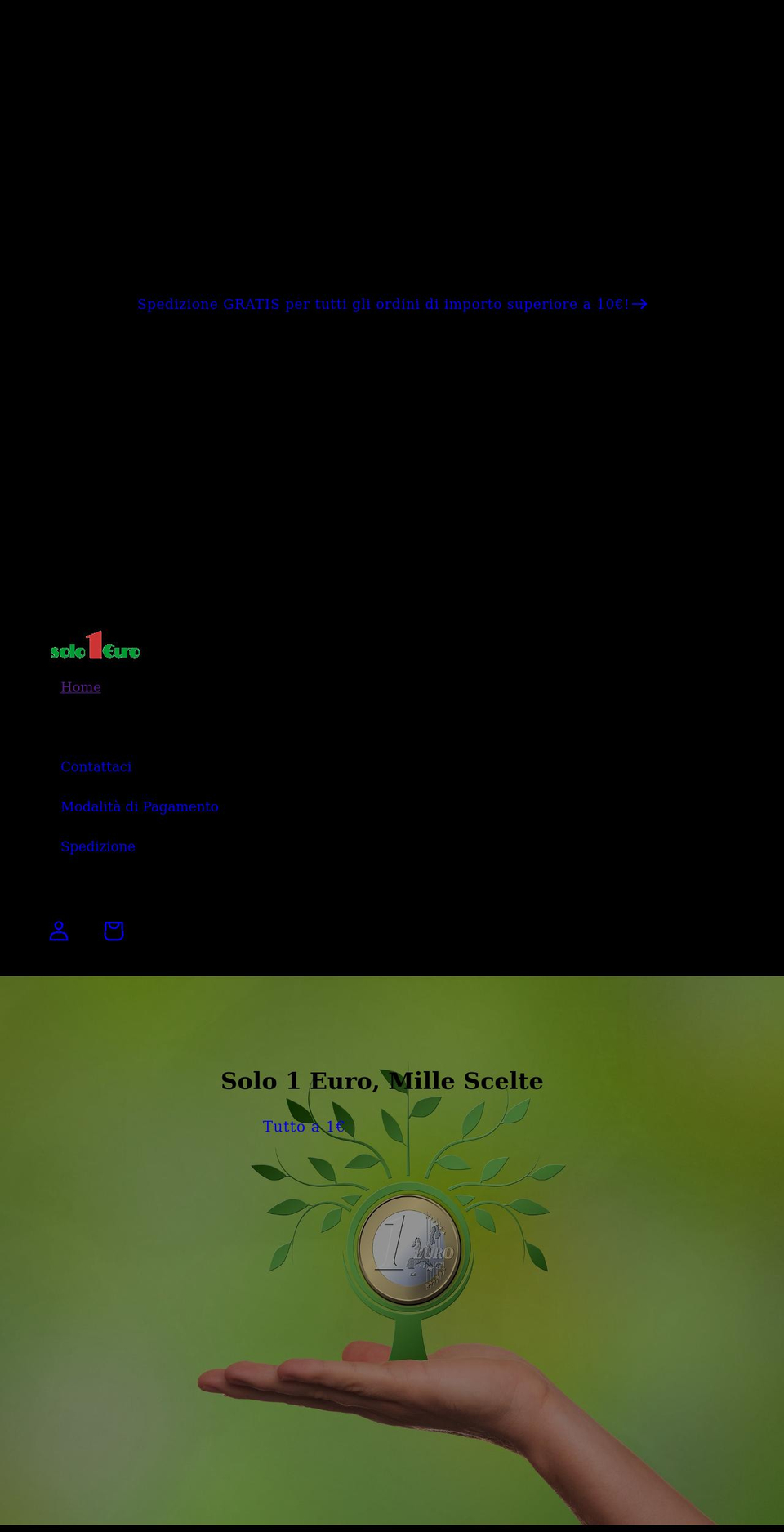 solo1euro.it shopify website screenshot