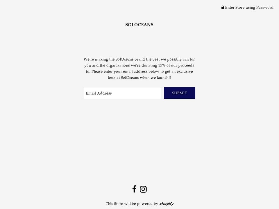 soloceans.com — Shopify storefront screenshot
