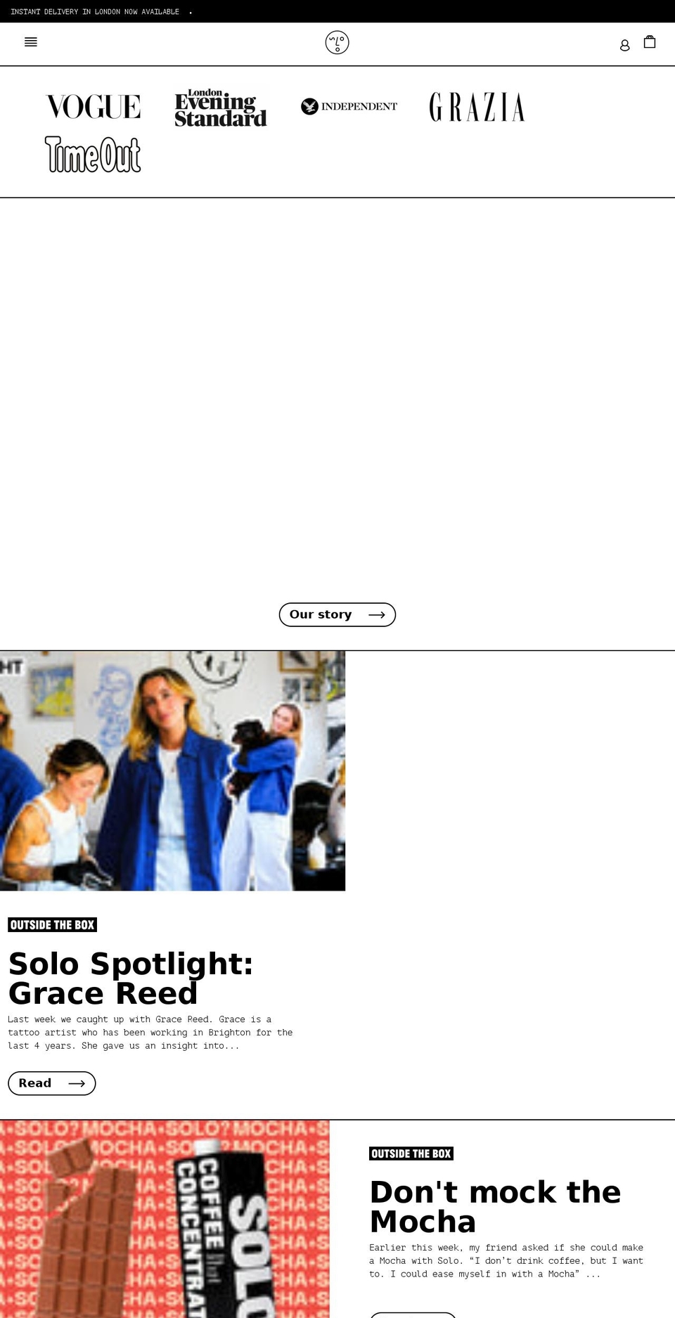 solocoffee.co.uk shopify website screenshot